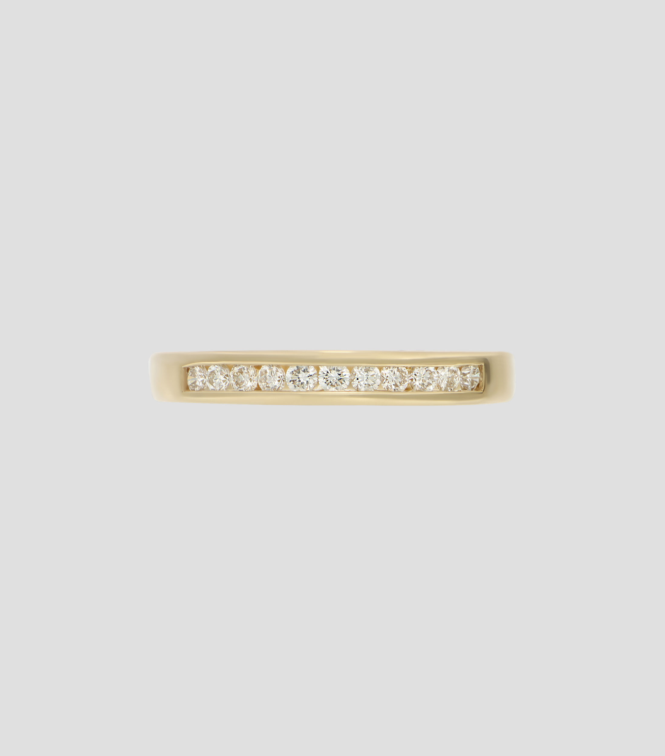 Anillo en oro amarillo de 14 Kilates con diamantes Mujer