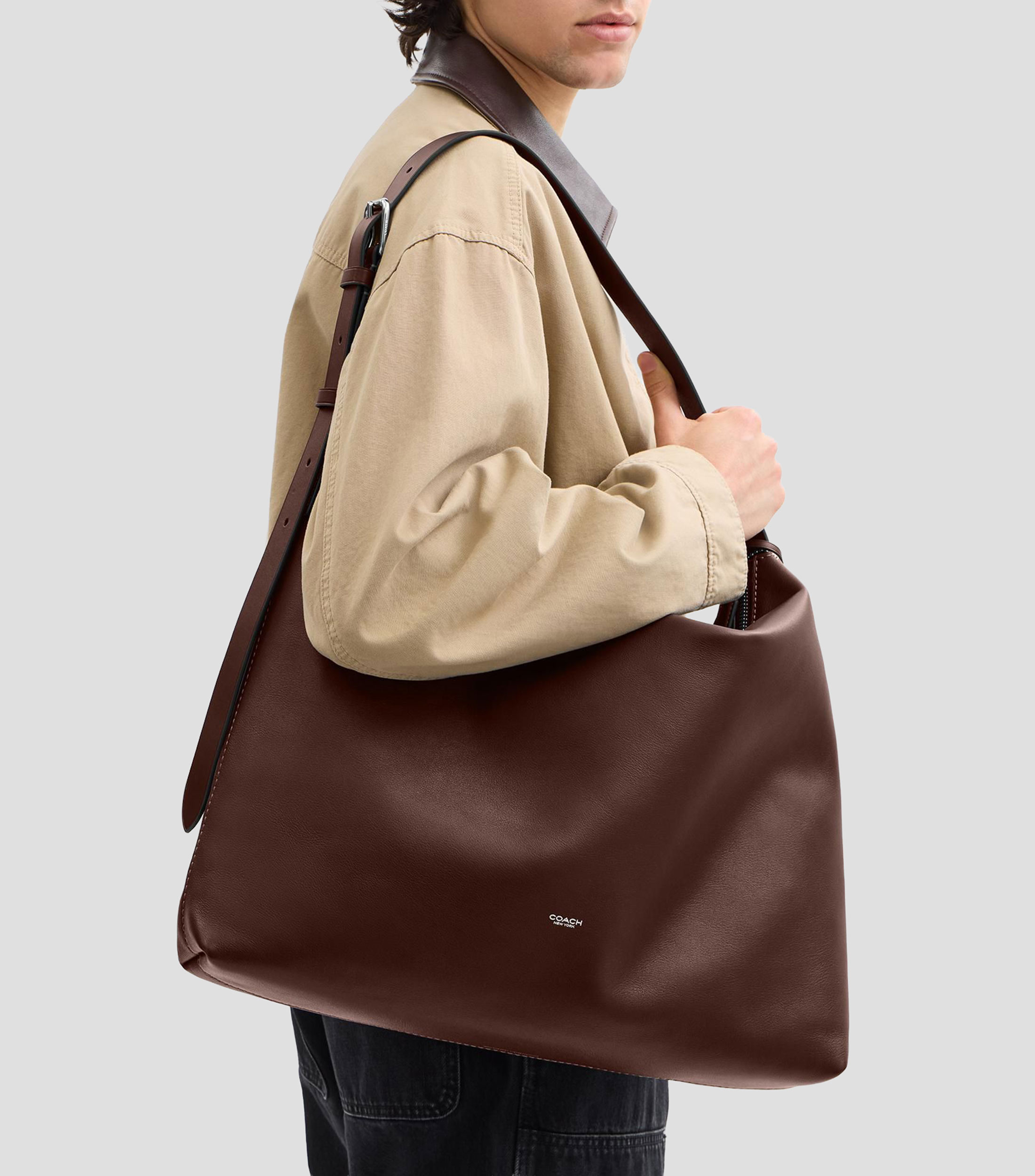 Bolso Tote Mott en piel liso Hombre