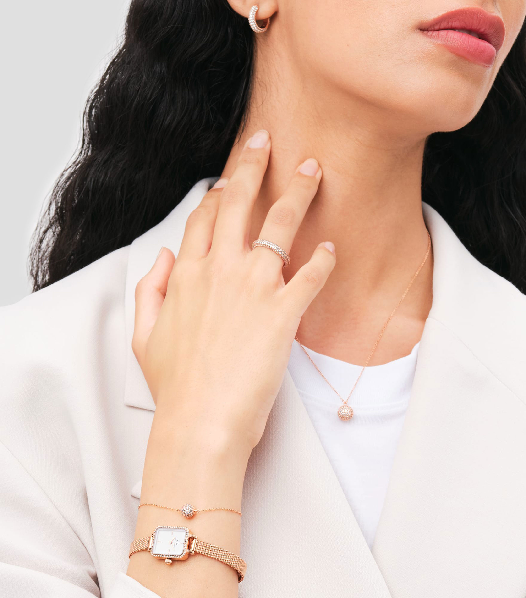 Anillo con cristales Mujer