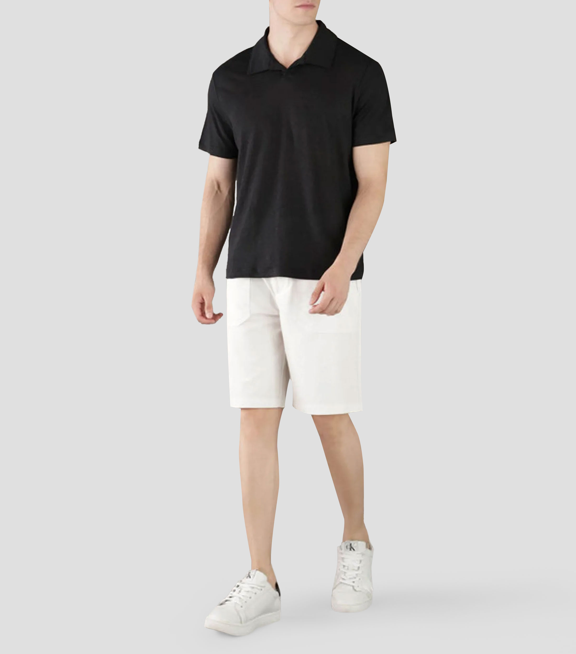 Playera tipo polo manga corta lisa Hombre