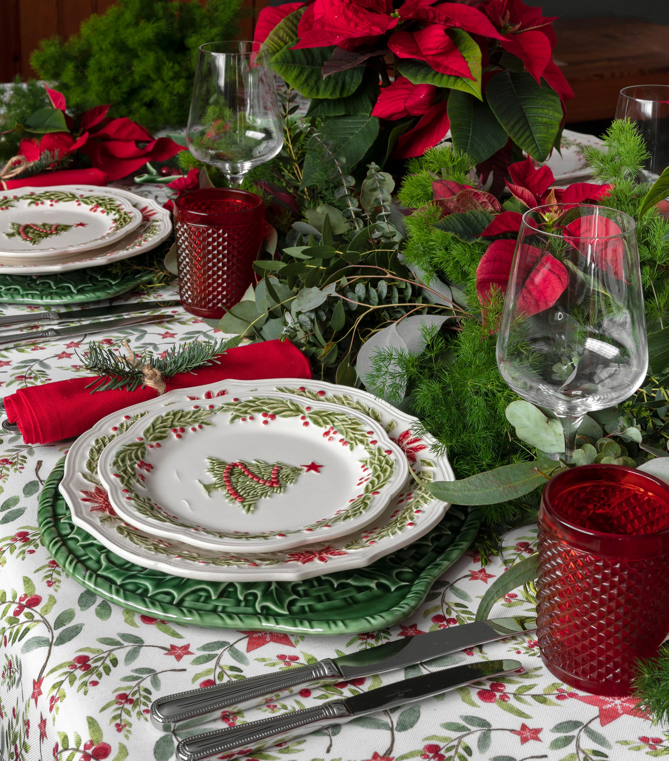 Plato para fruta con pino de navidad Natal