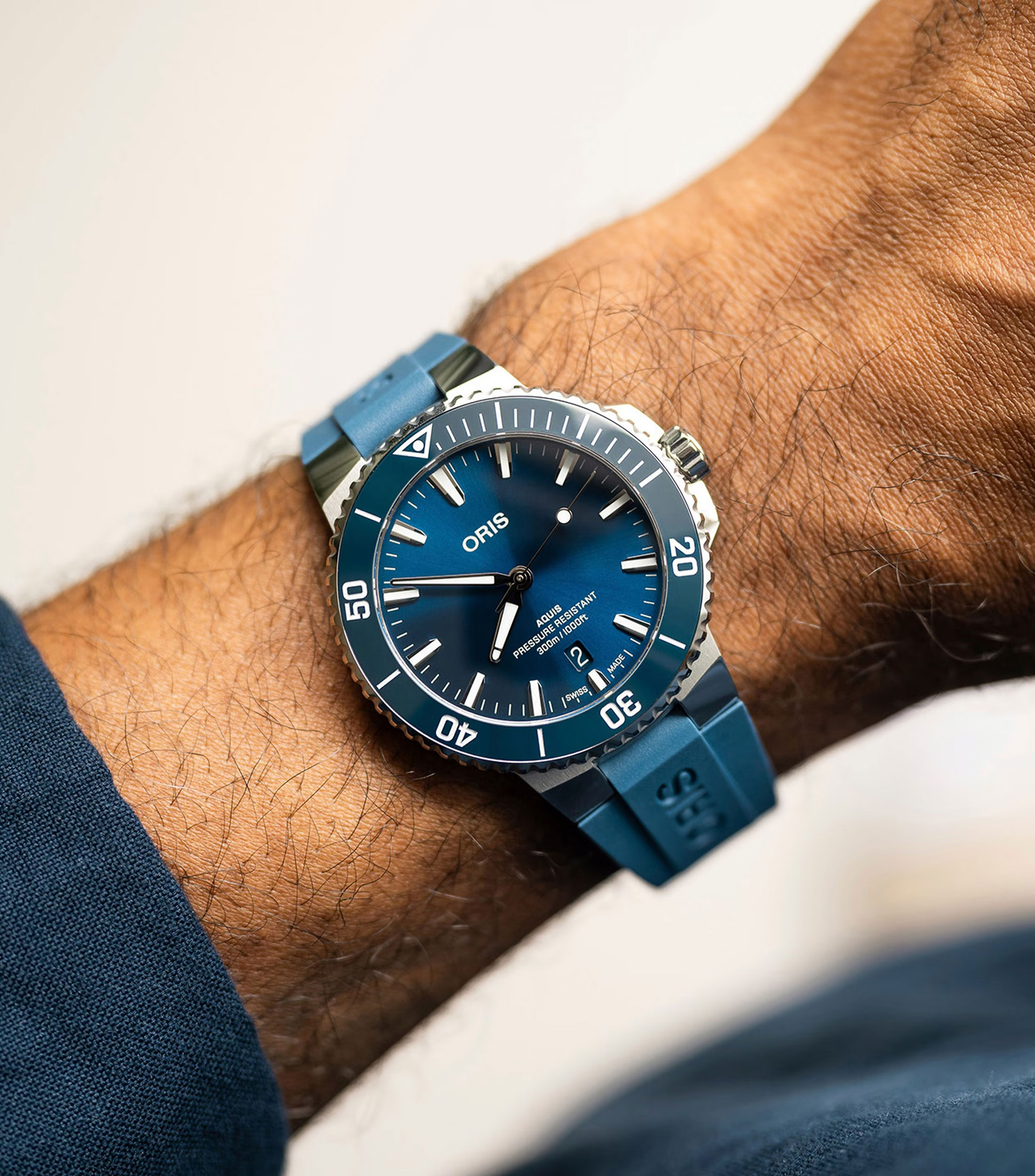 Reloj Aquis Date para Hombre Deportivo Azul marino