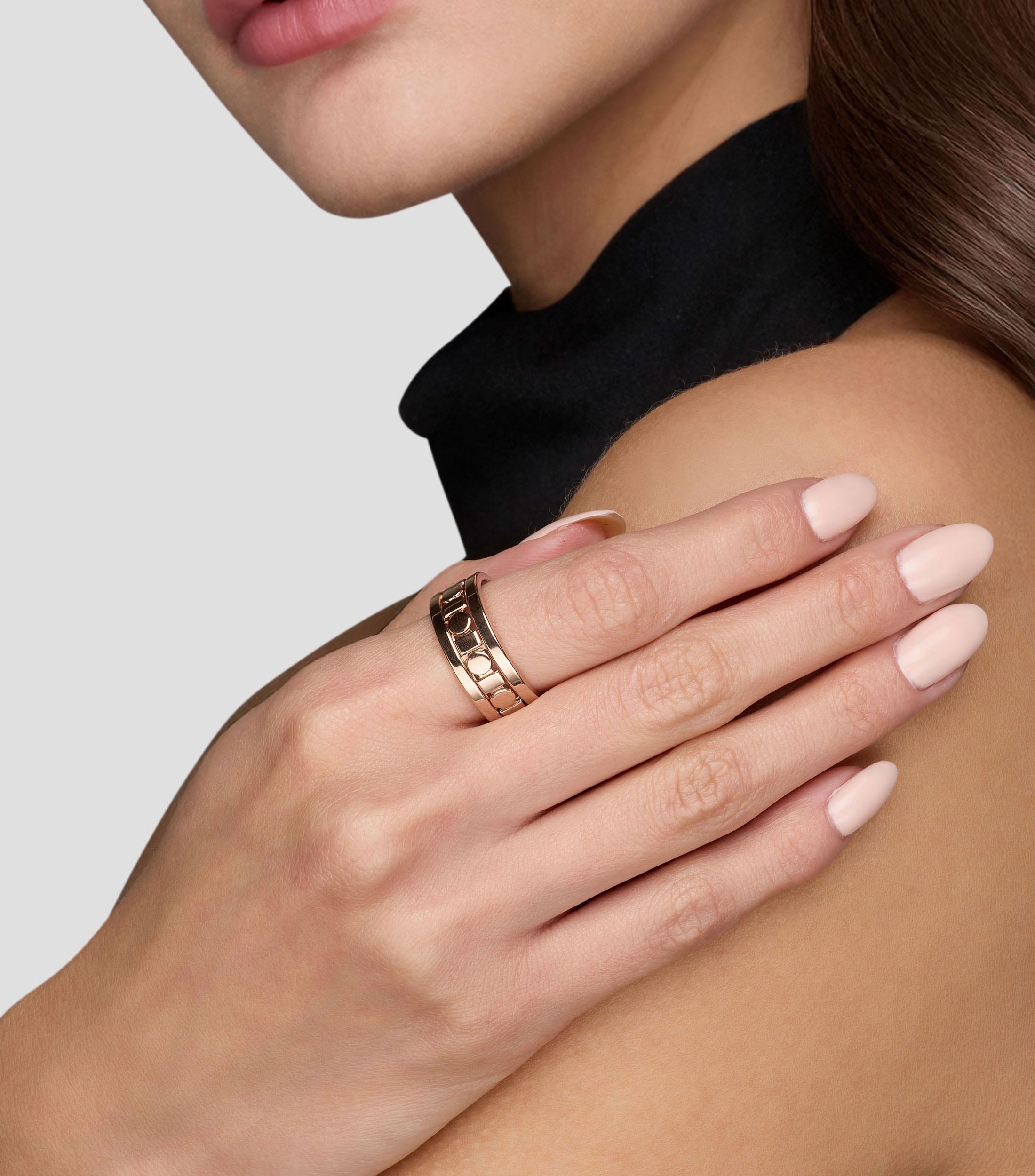 Anillo en oro rosa de 18 kilates Belle Époque Mujer