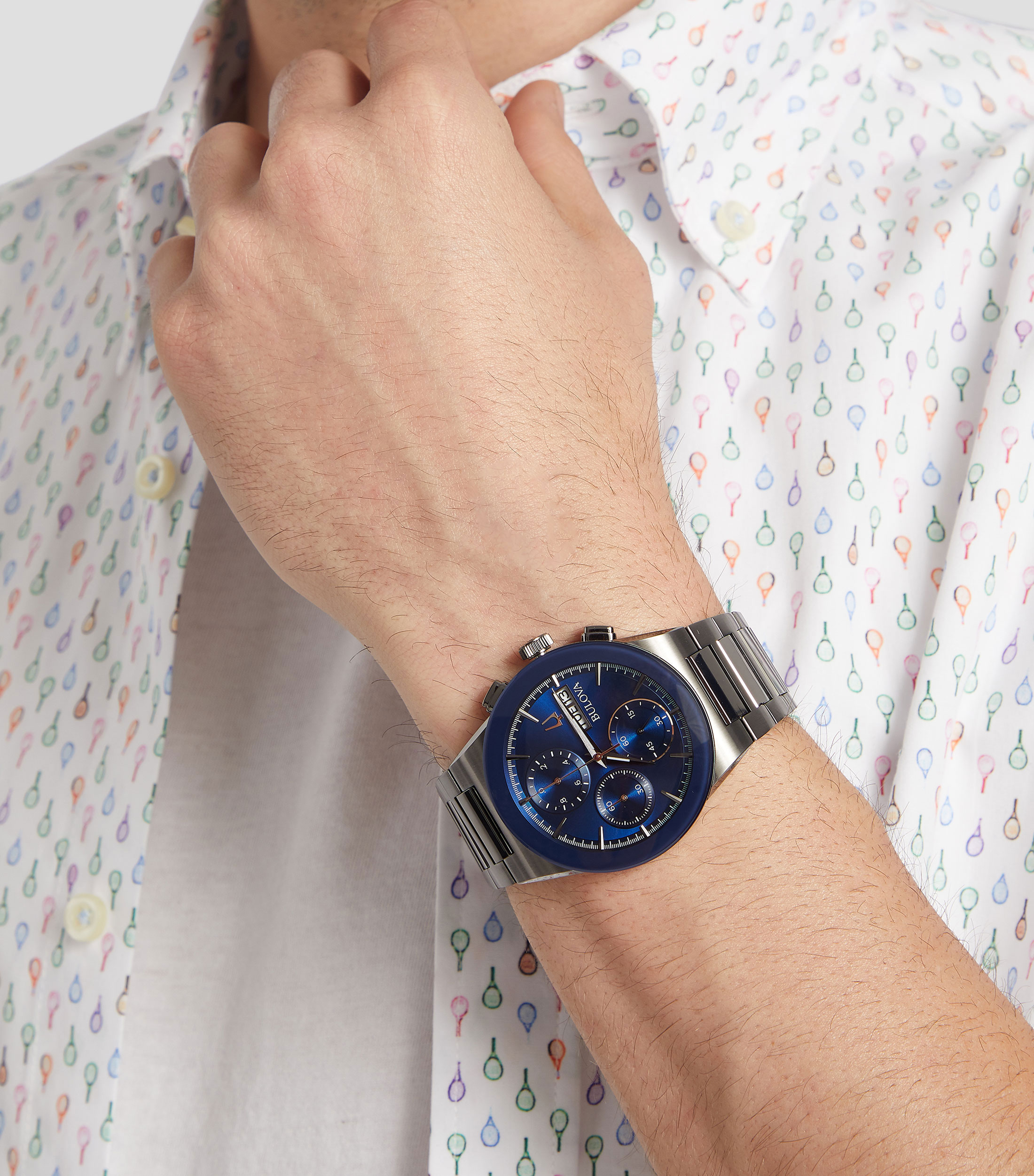 Reloj para Hombre Milenia De Vestir, Azul, gris