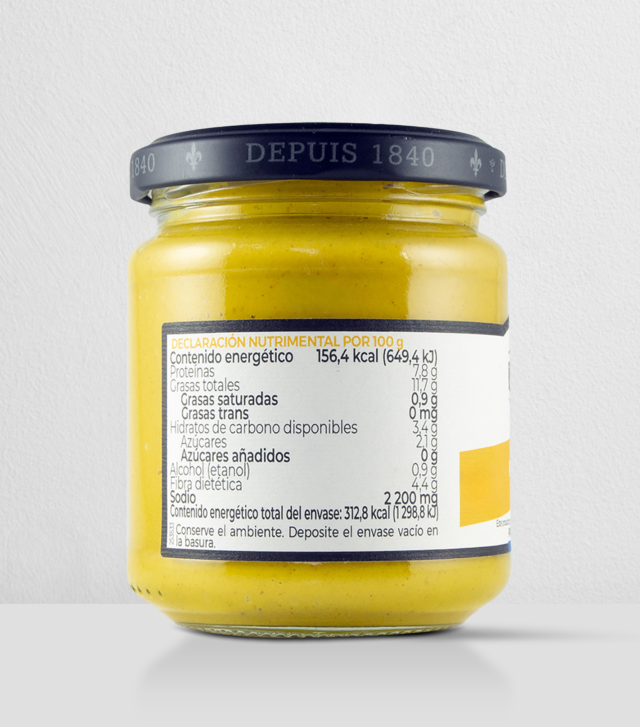 Mostaza preparada al curry, 200 g
