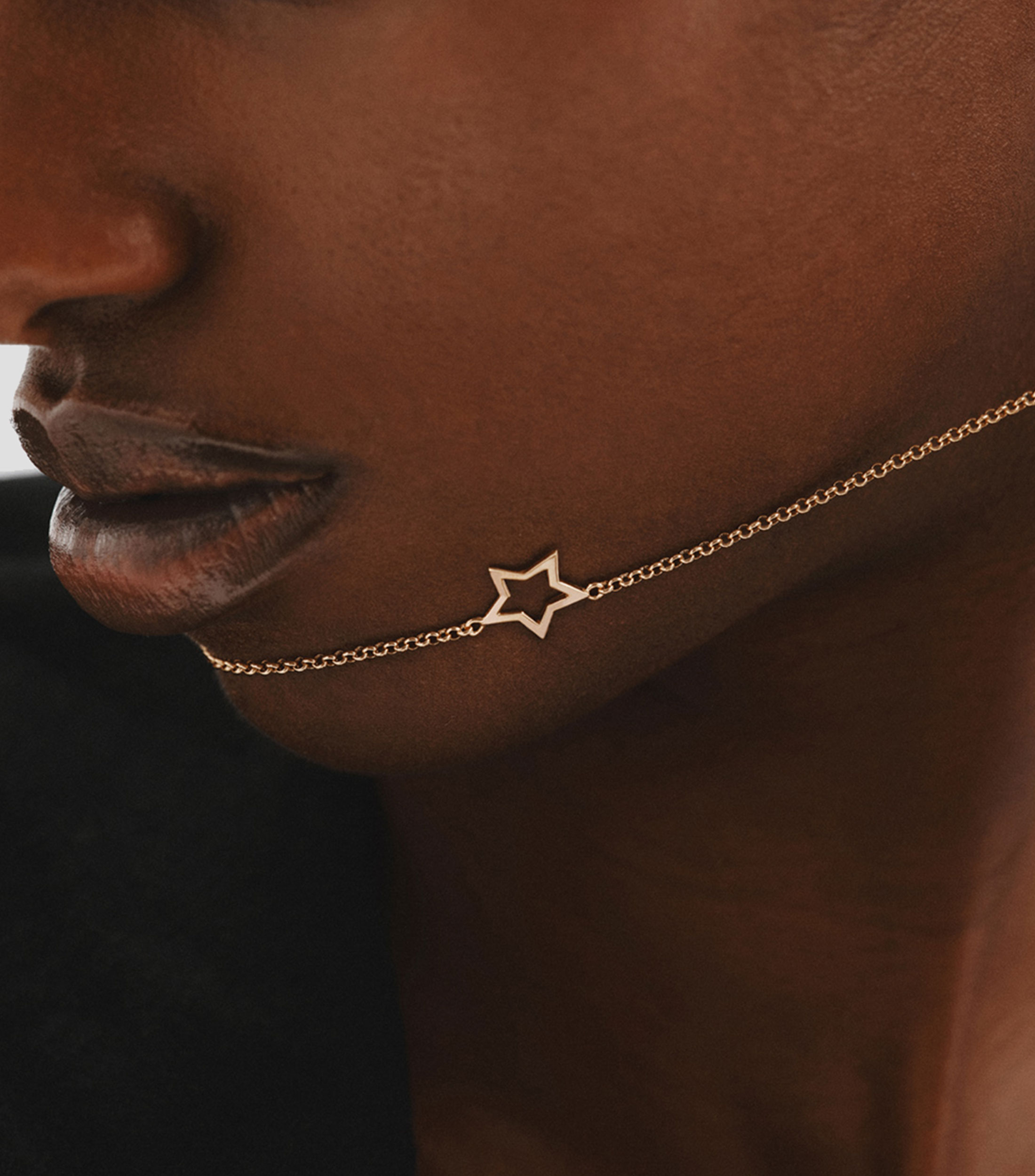 Collar en plata .925 con estrella Empty Star Mujer