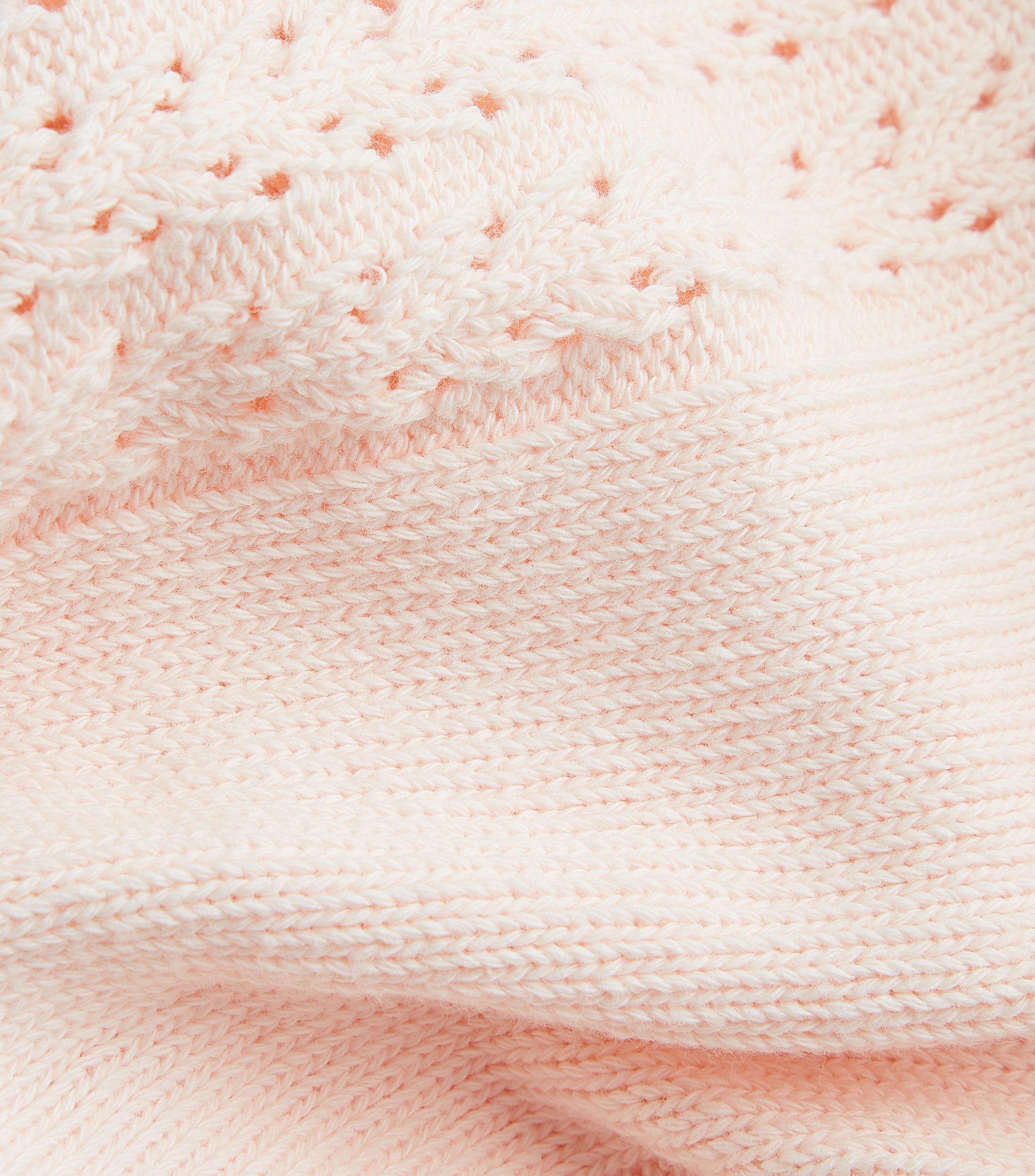 Cobija tricot tejida rosa Bebé