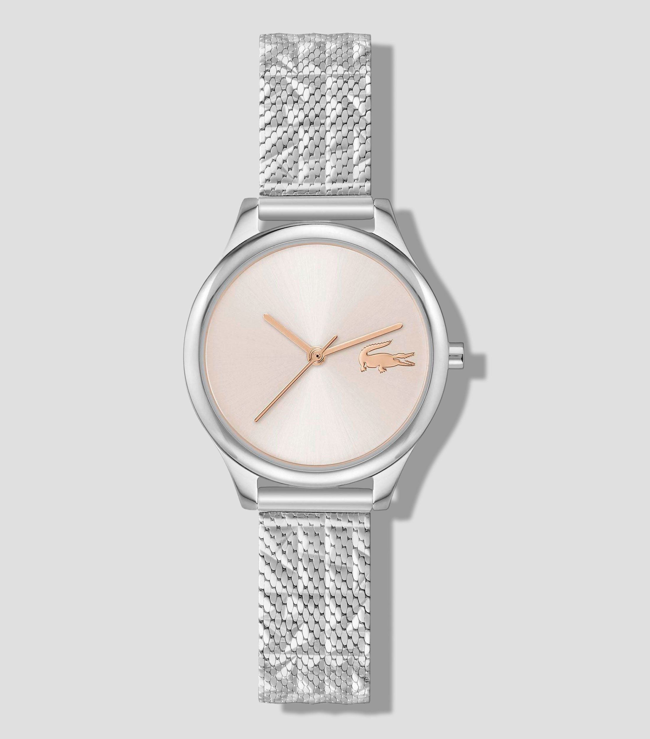 Reloj para mujer Crocodelle casual Rosa, Plateado