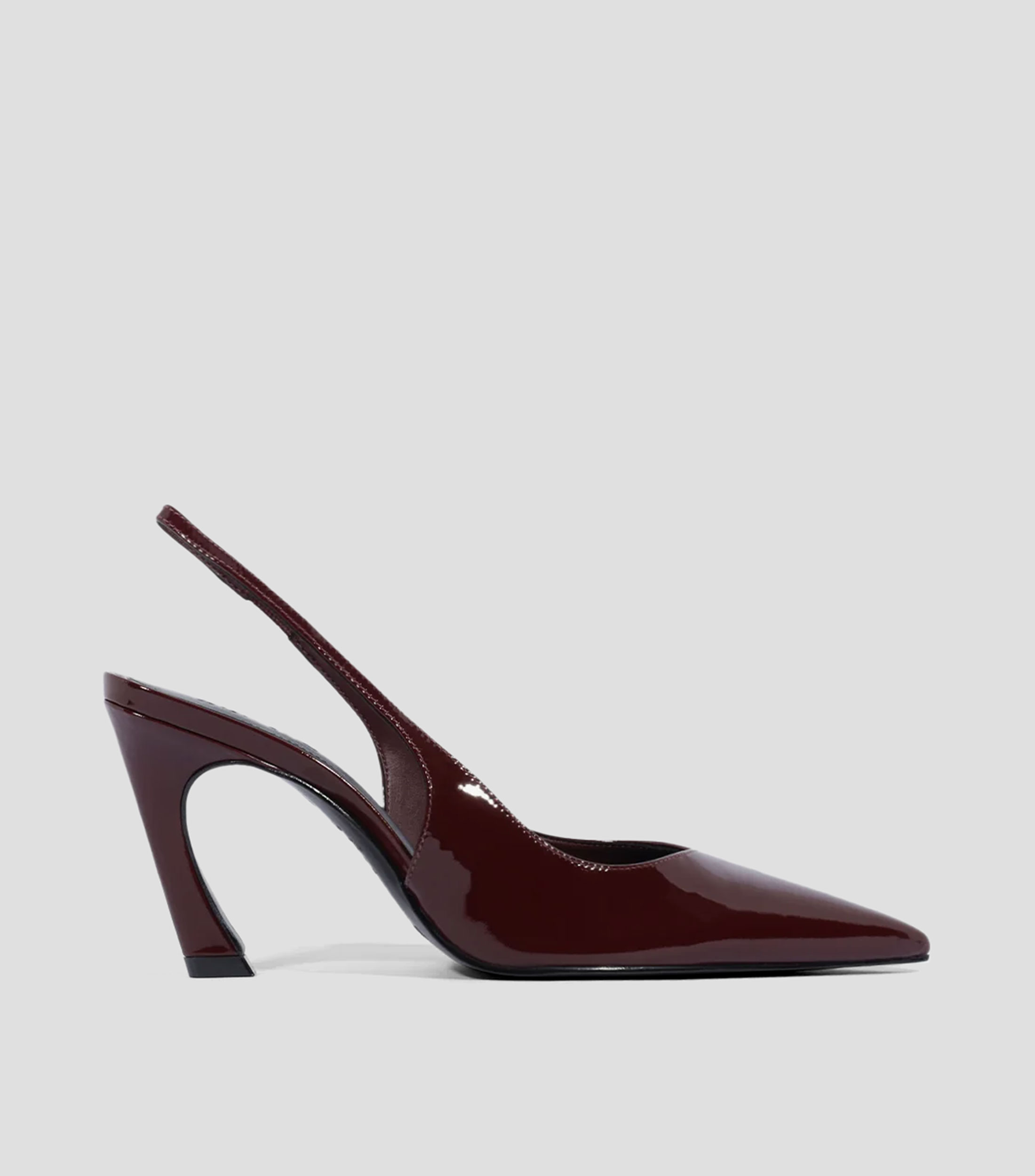 Zapatillas pump Verniz de tacón alto delgado en piel Mujer