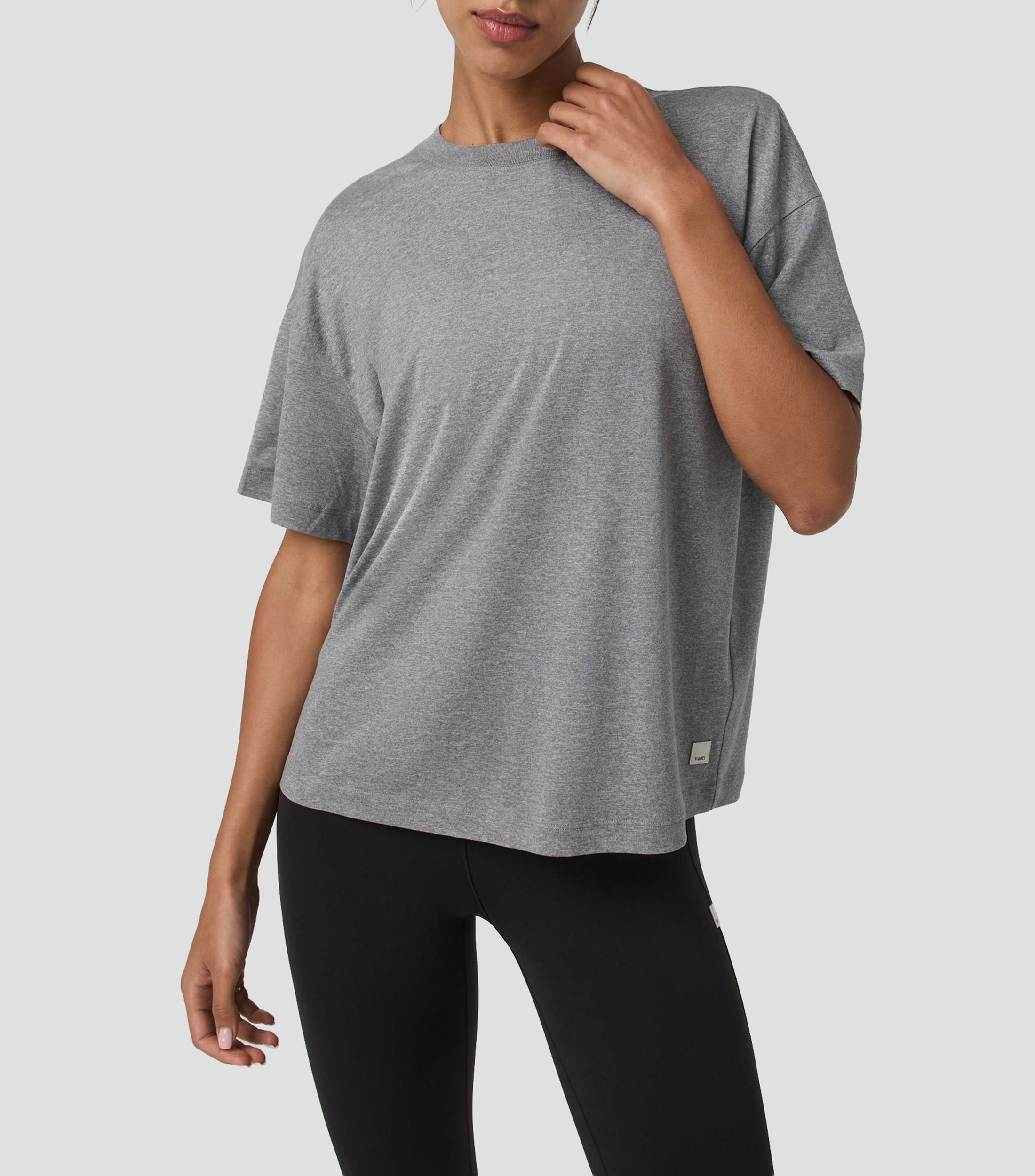Playera para entrenamiento cuello redondo manga corta lisa Mujer