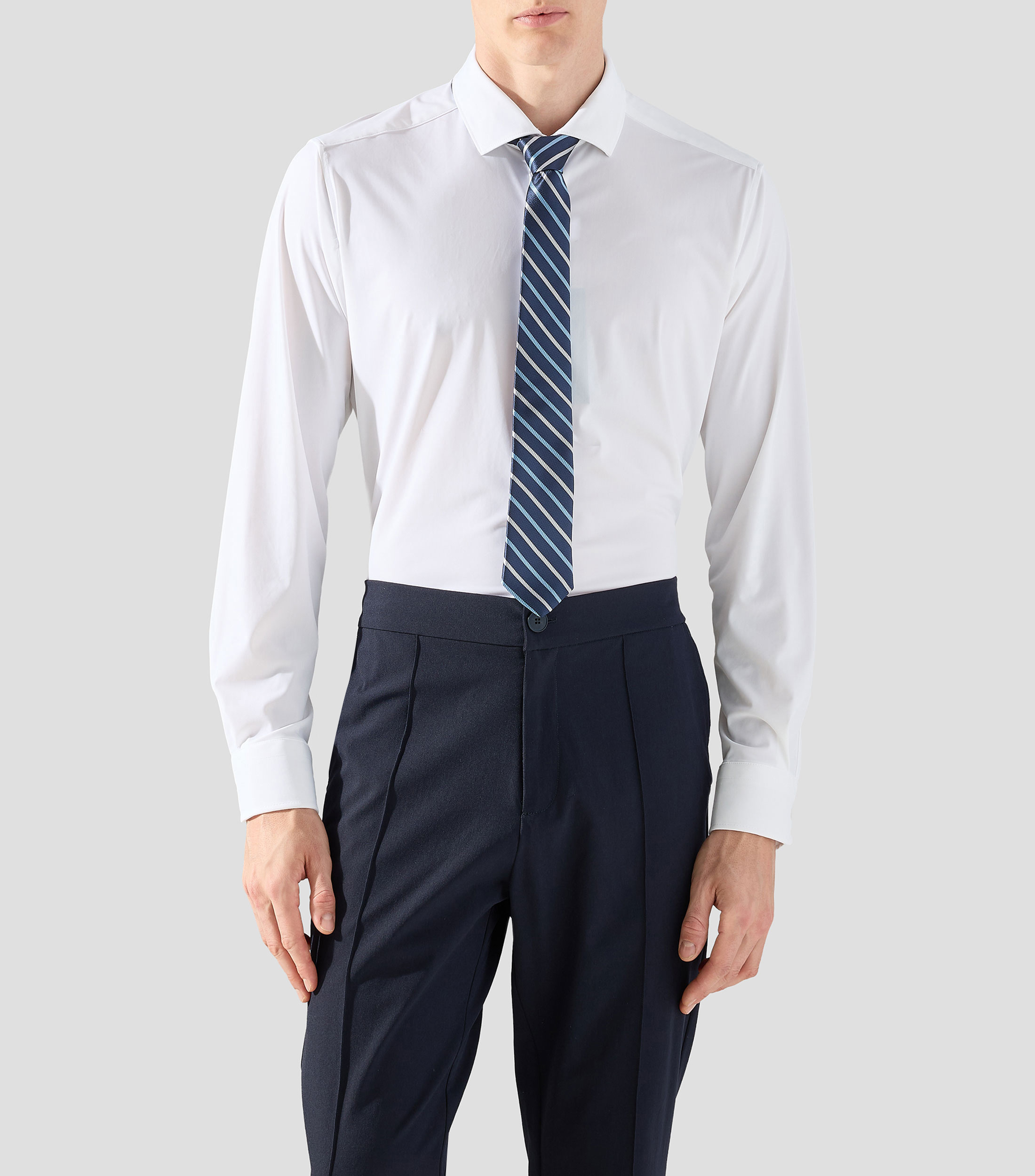 Camisa lisa manga larga Hombre