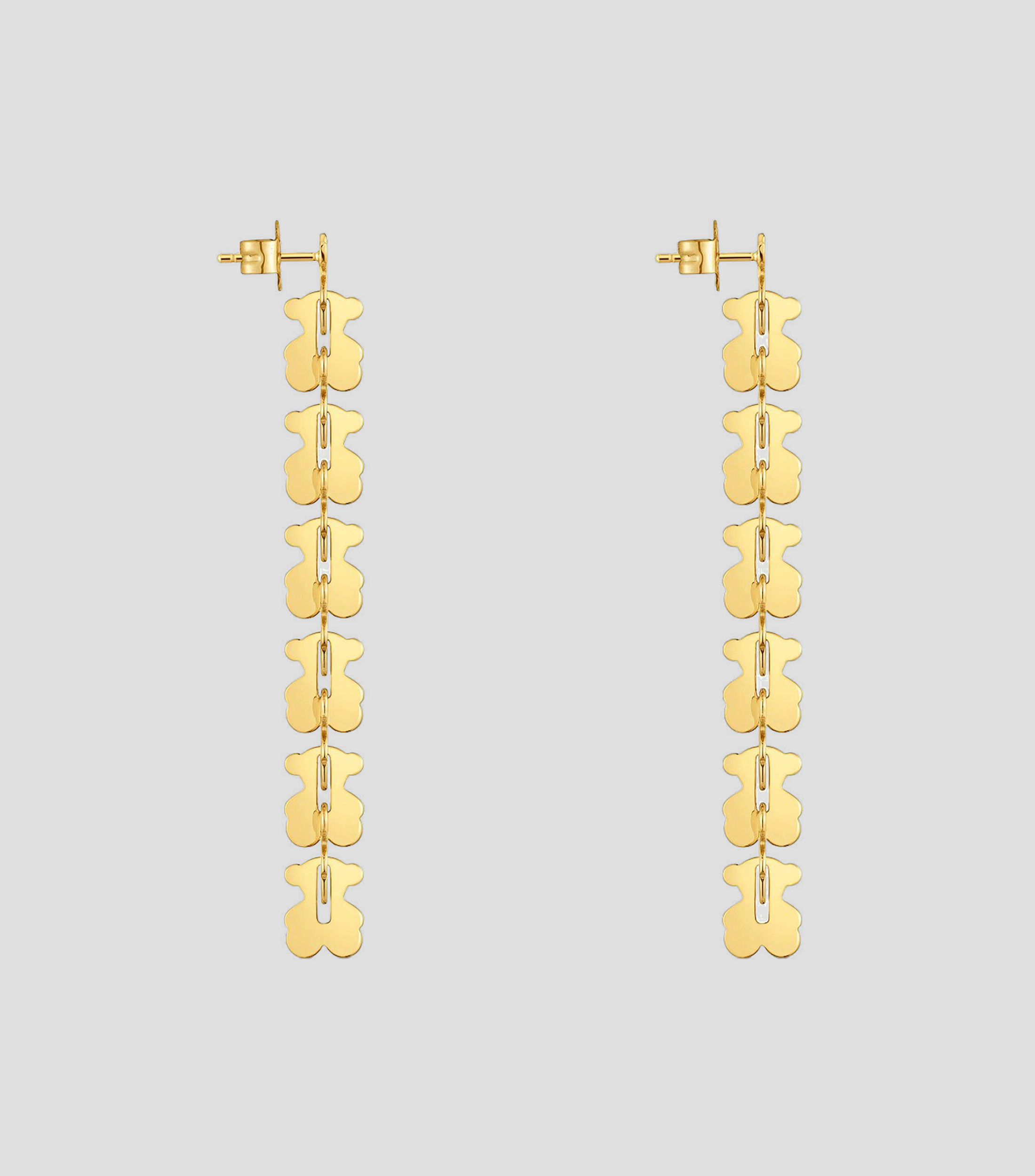 Aretes largos con oso entrelazados Carrusel Mujer