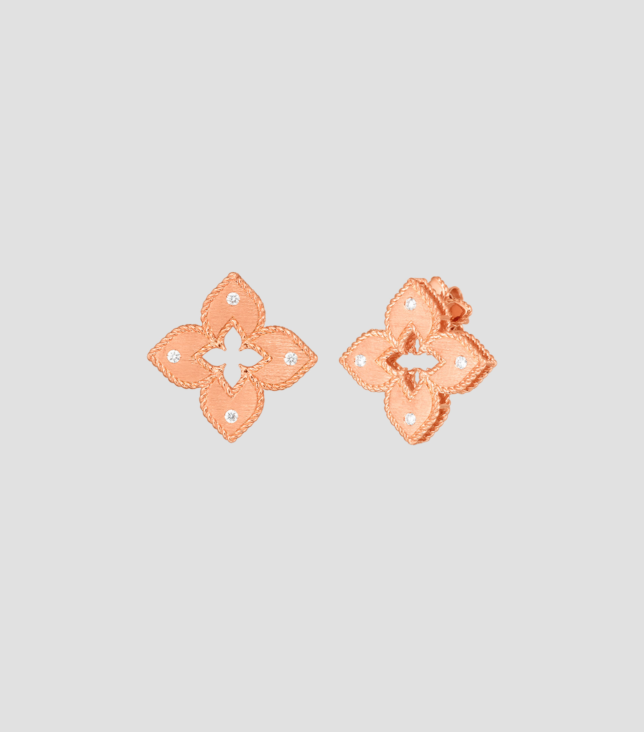 Aretes en oro rosa de 18 Kilates con diamantes Venetian Princess Mujer