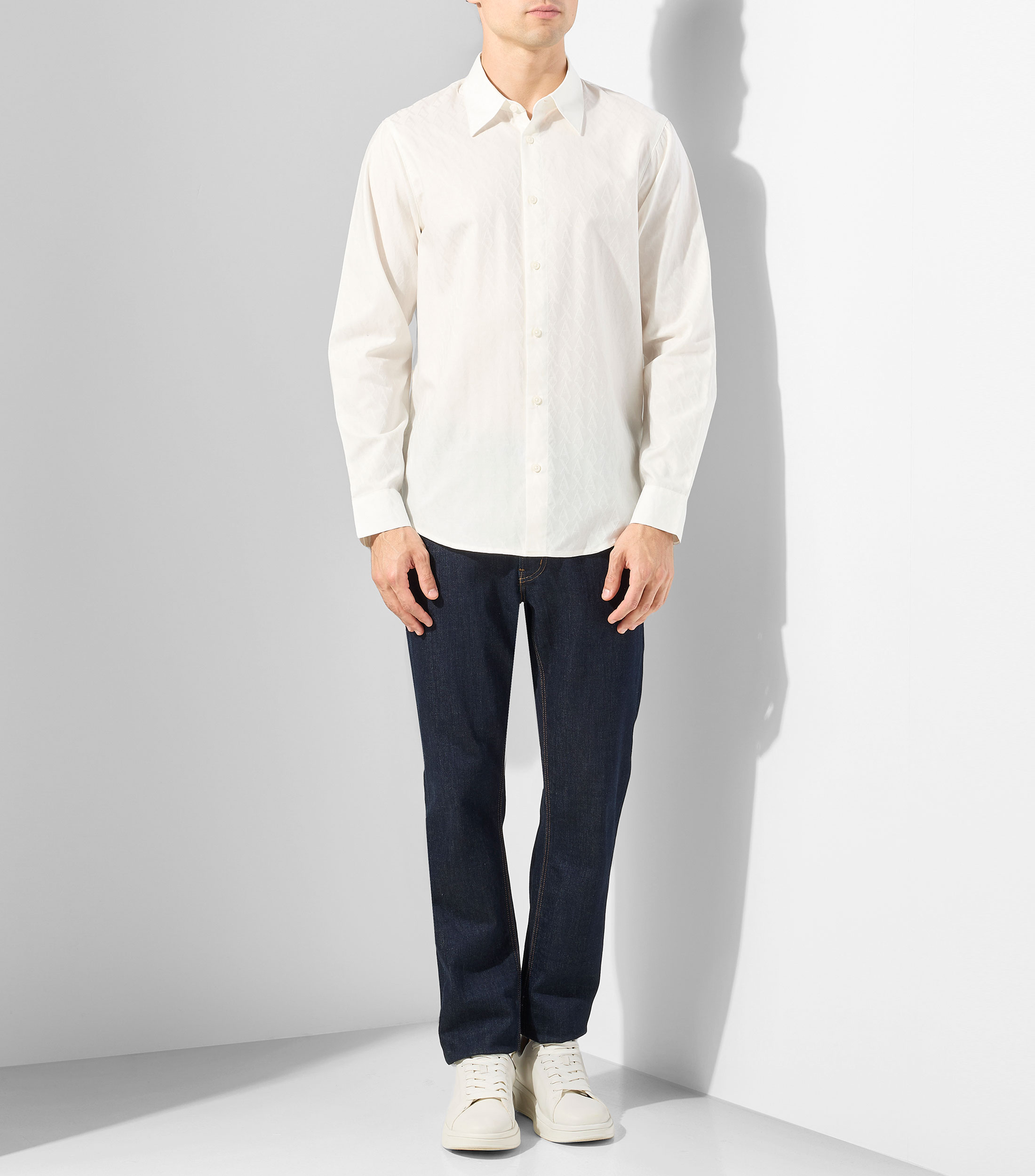 Camisa monogram con manga larga Hombre