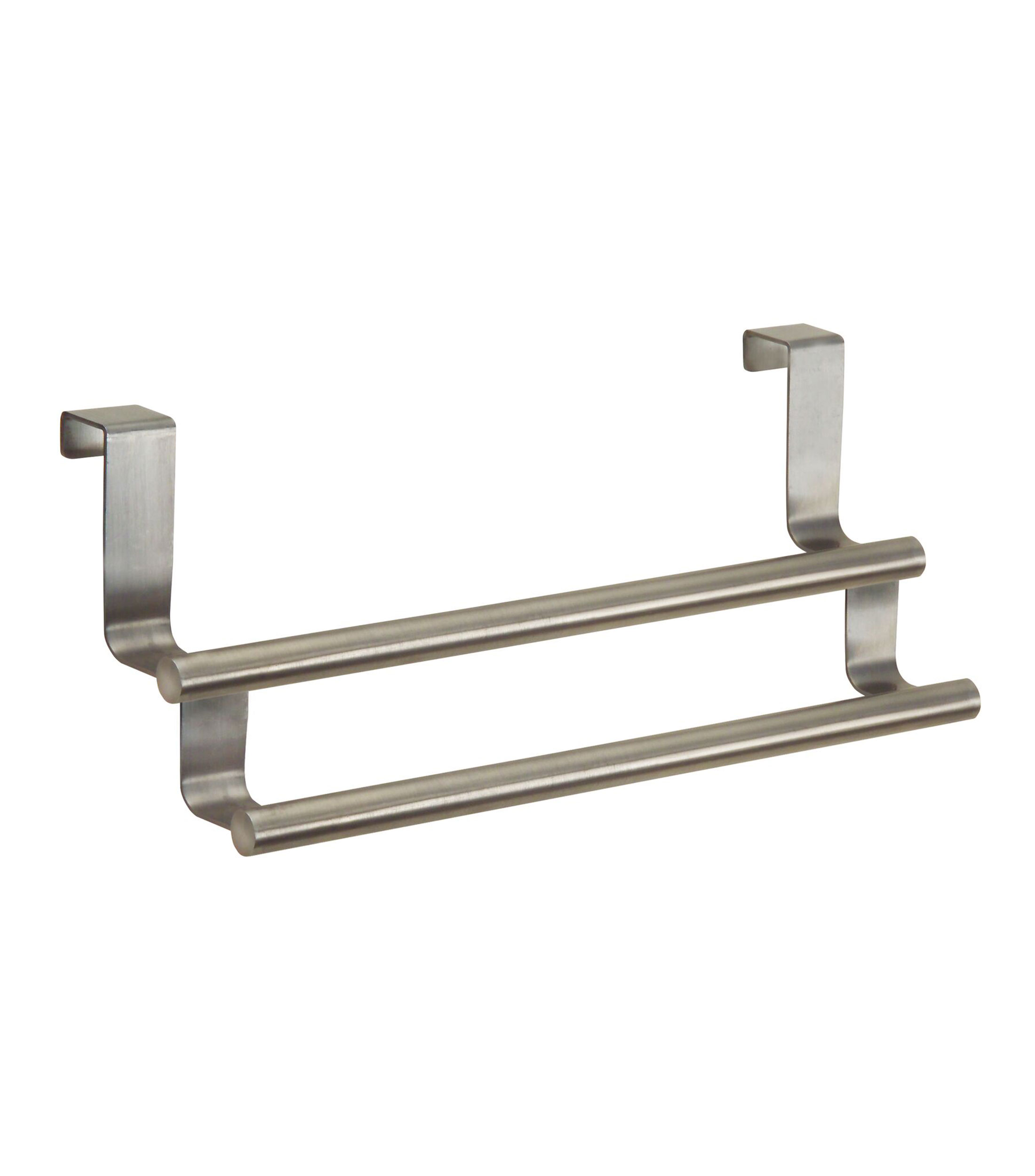 Toallero con doble forma en acero inoxidable