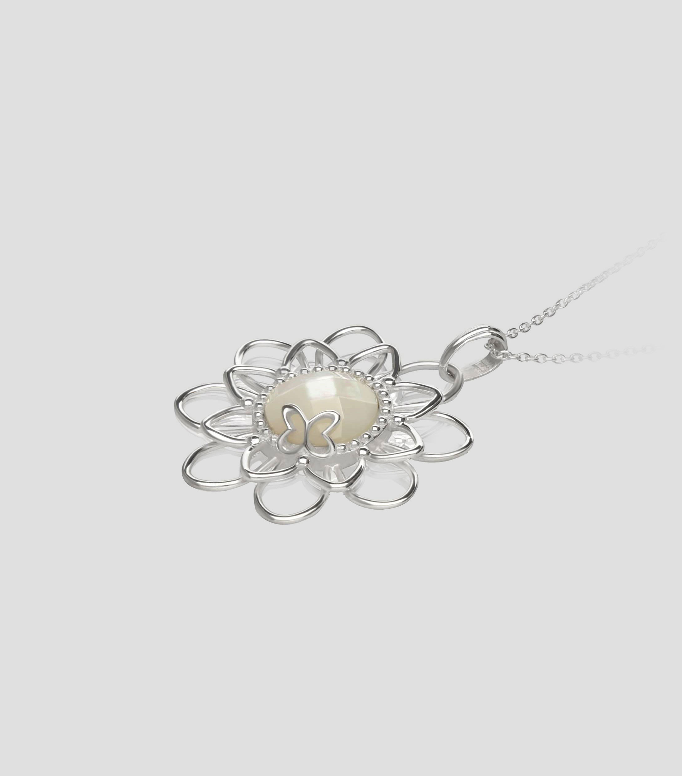 Dije en plata .925 flor Mujer