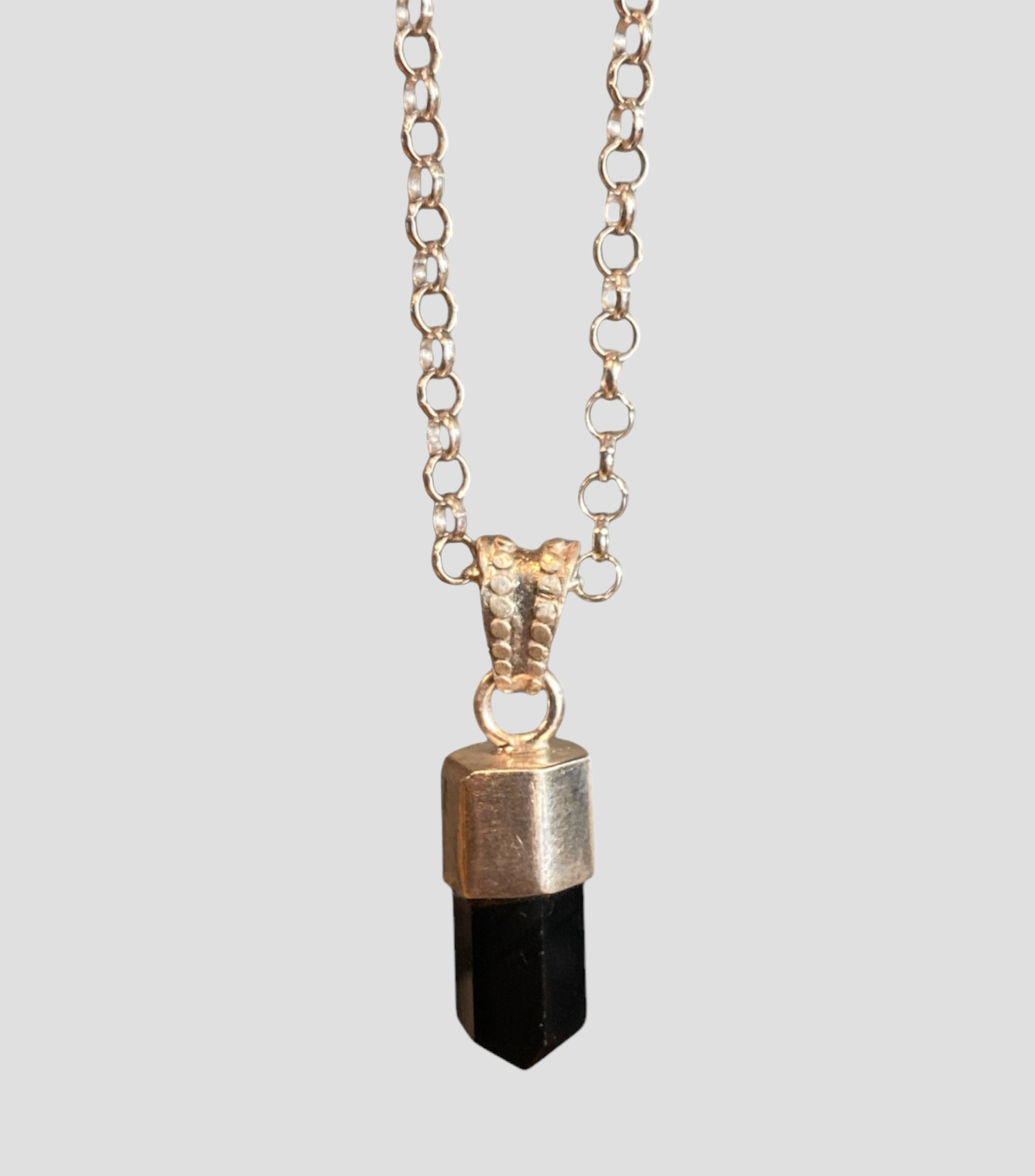 Dije en Plata .925 con Cuarzo Ónix Hombre