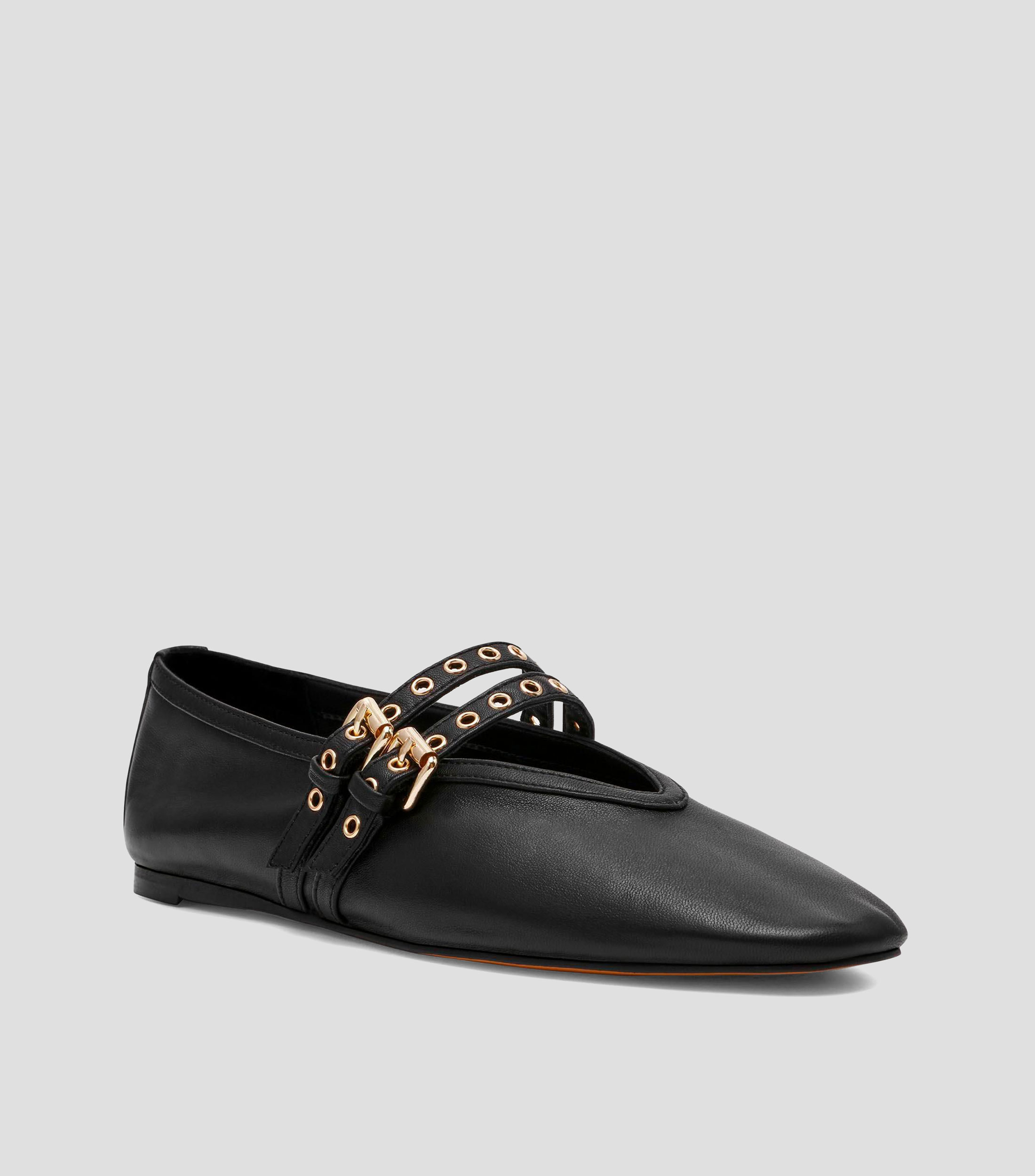 Flats en piel Mujer