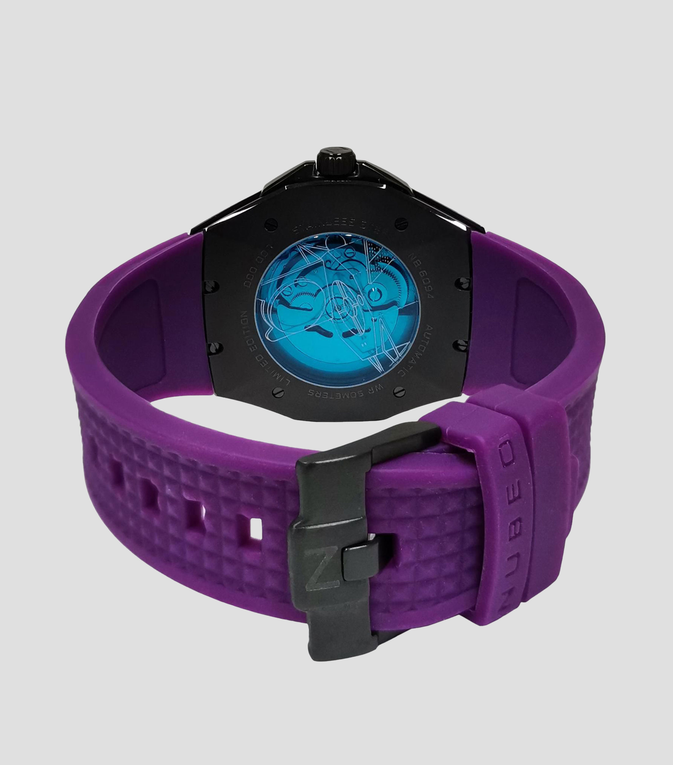 Reloj Unisex Casual Negro, Morado
