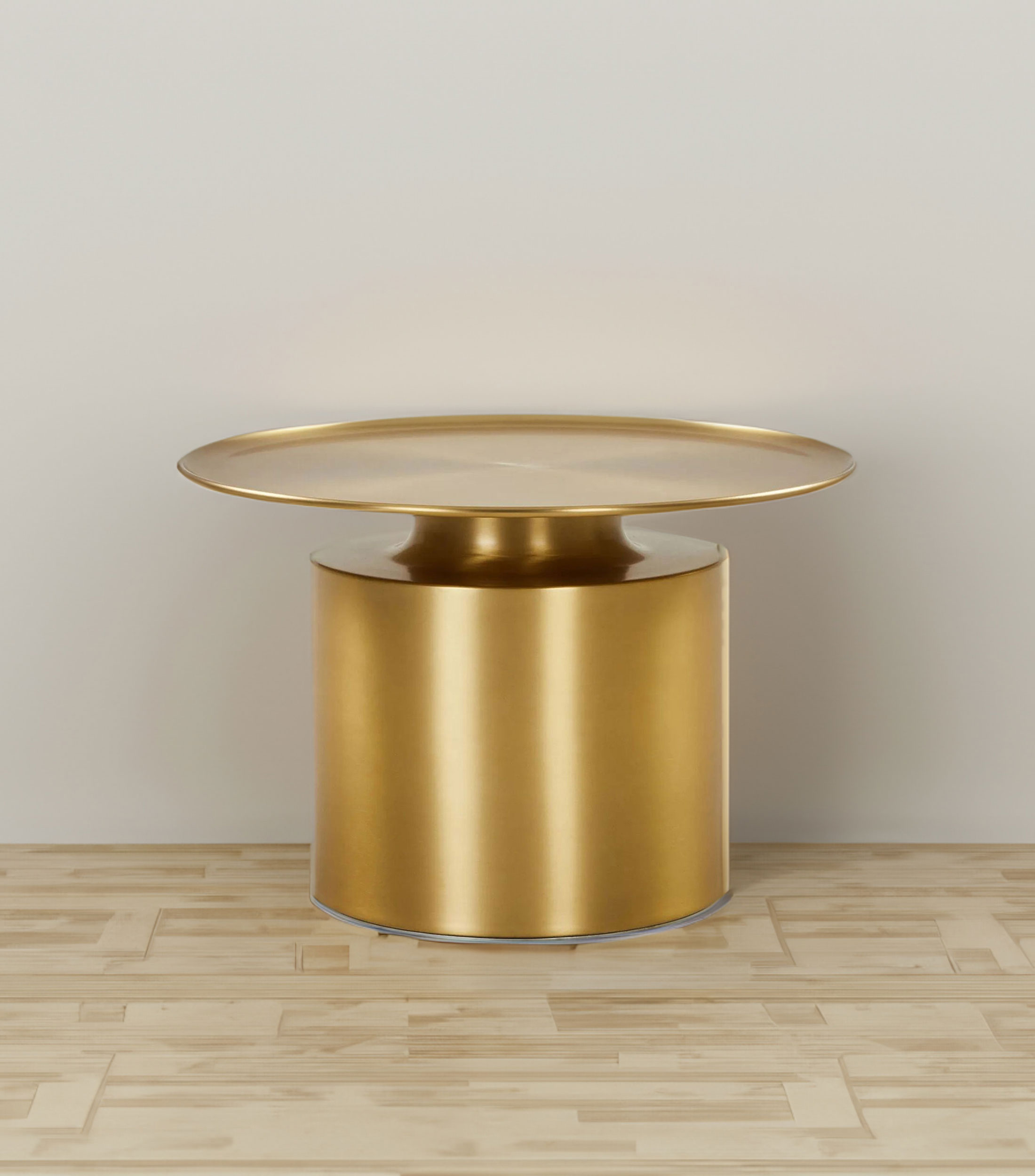 Mesa de centro Rook en aluminio dorado