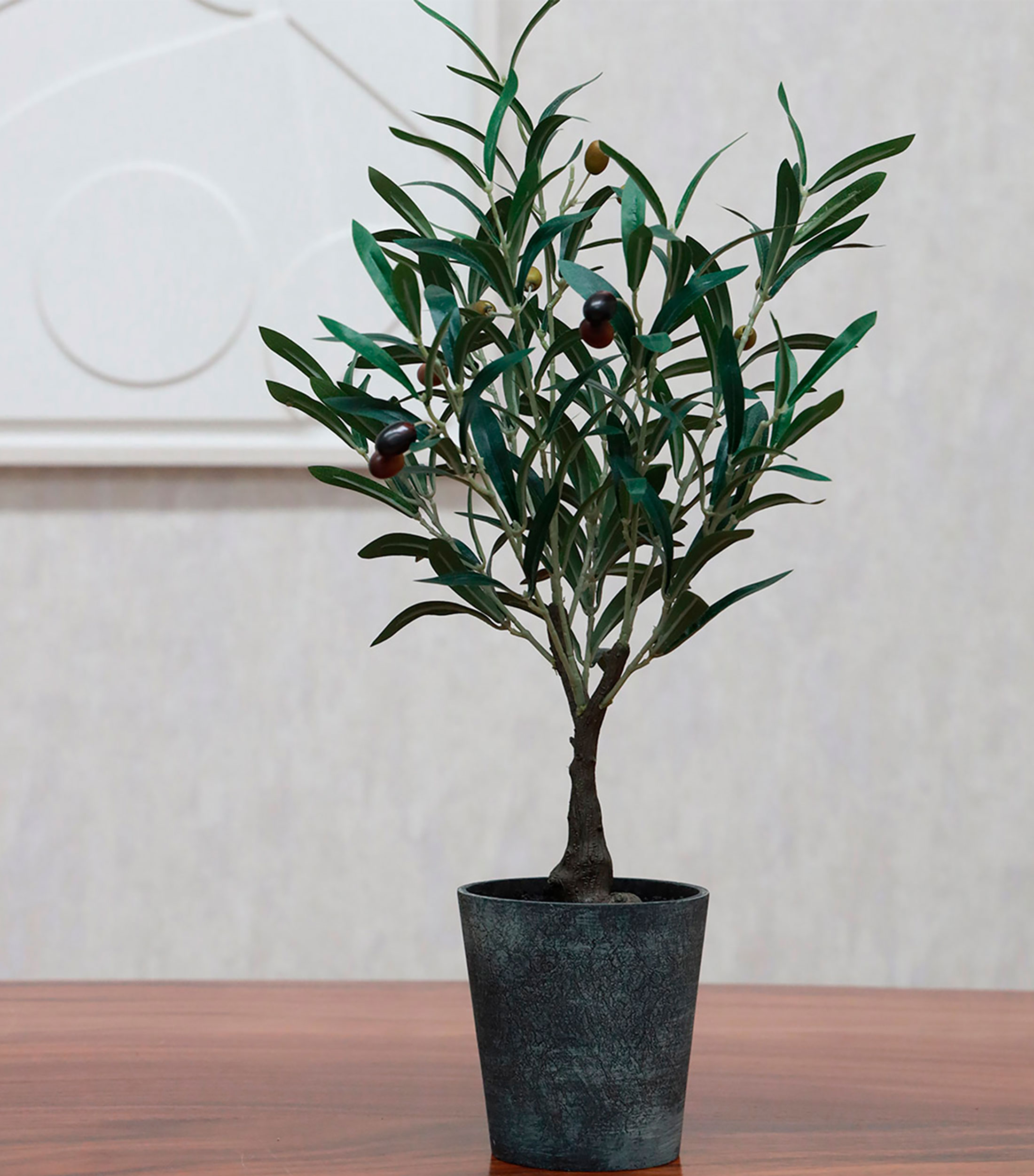 Planta decorativa Olivo con maceta, Artificial