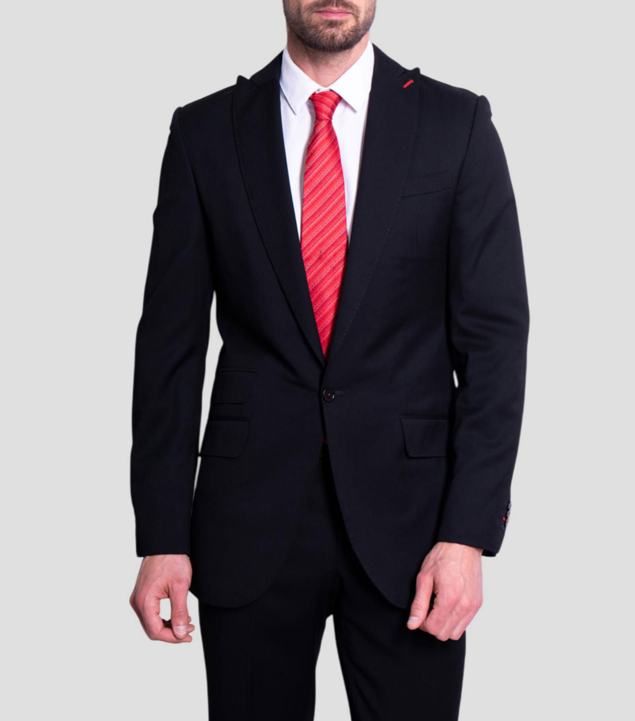 Corbata ancha de seda roja con grecas prehispánicas