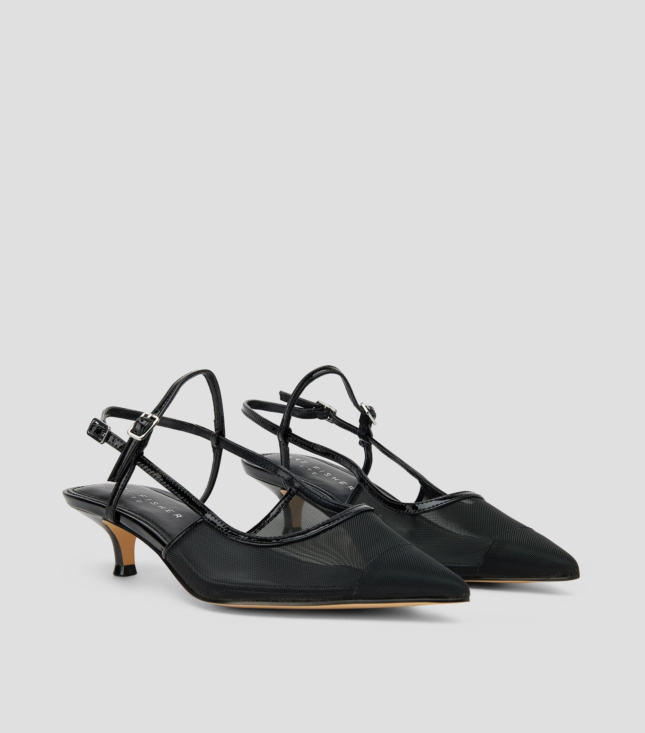 Zapatillas slingback Ceddy con tacón bajo delgado Mujer