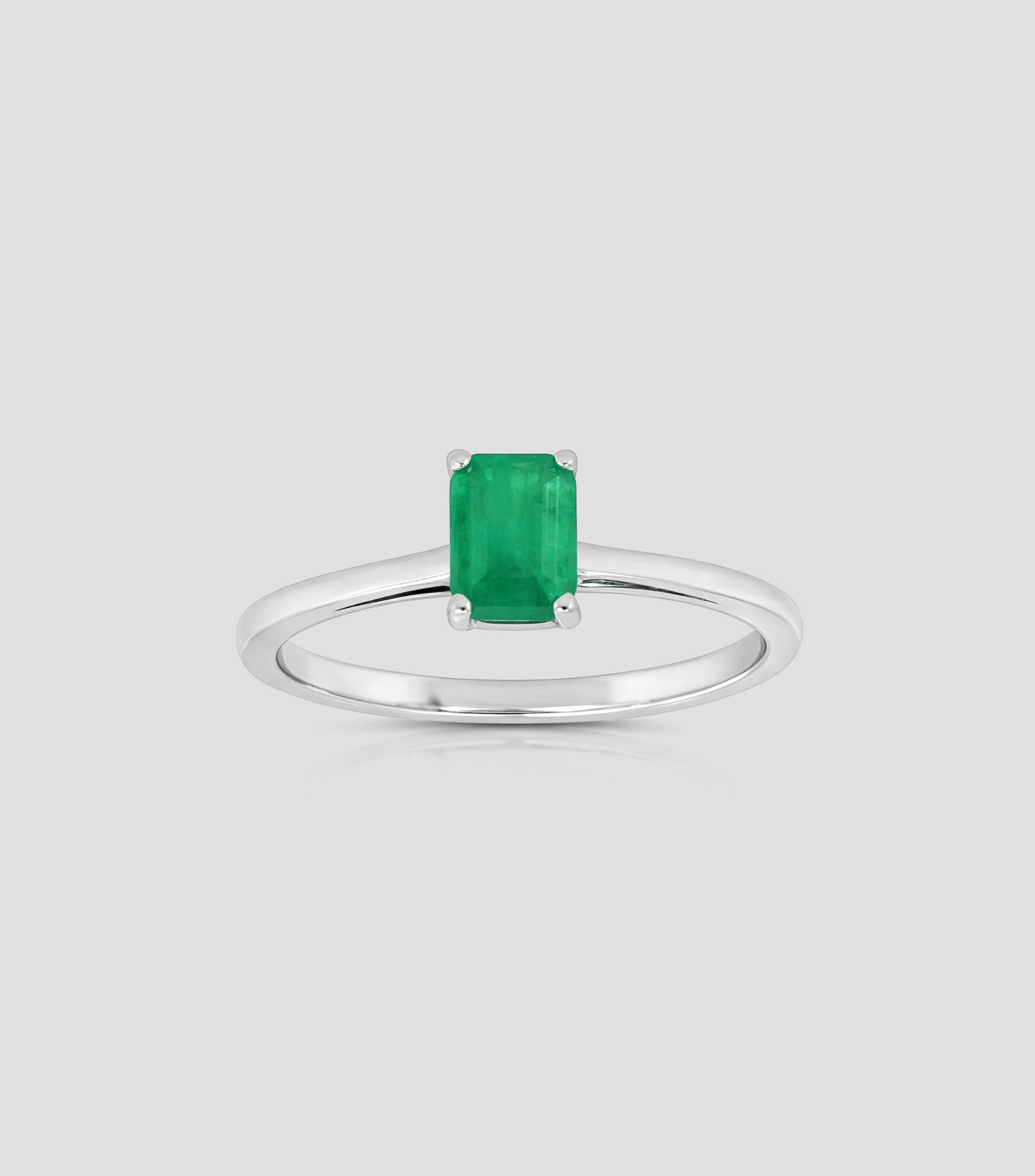Anillo con esmeralda Mujer