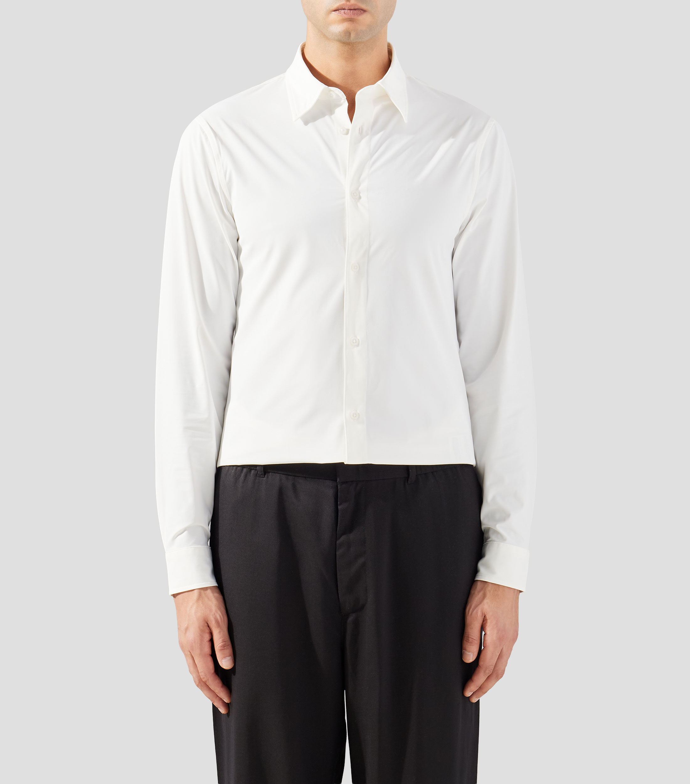 Camisa lisa manga larga Hombre