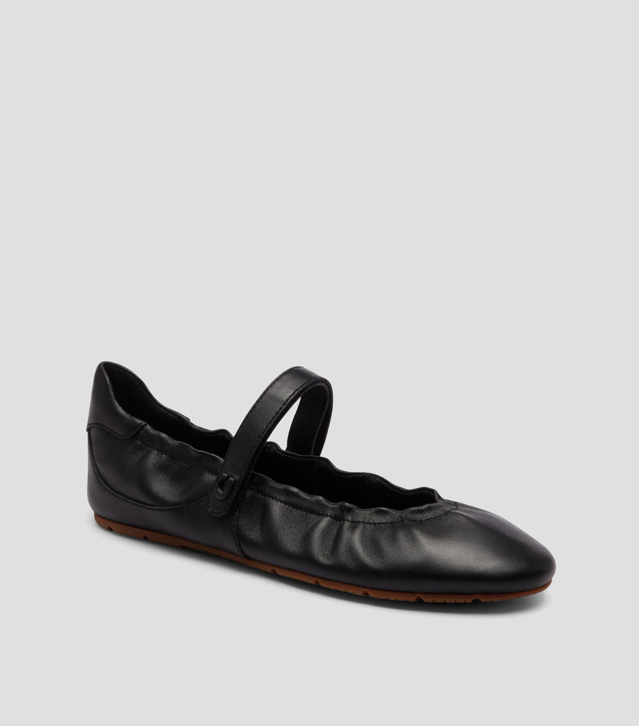 Flats en cuero lisos Mujer