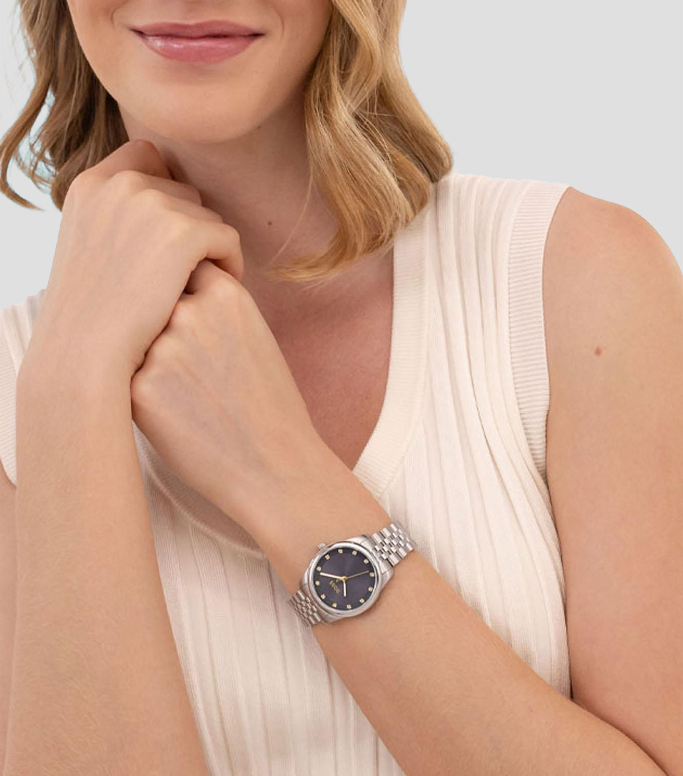 Reloj para Mujer Graceful Precious, Casual, Plateado, Azul