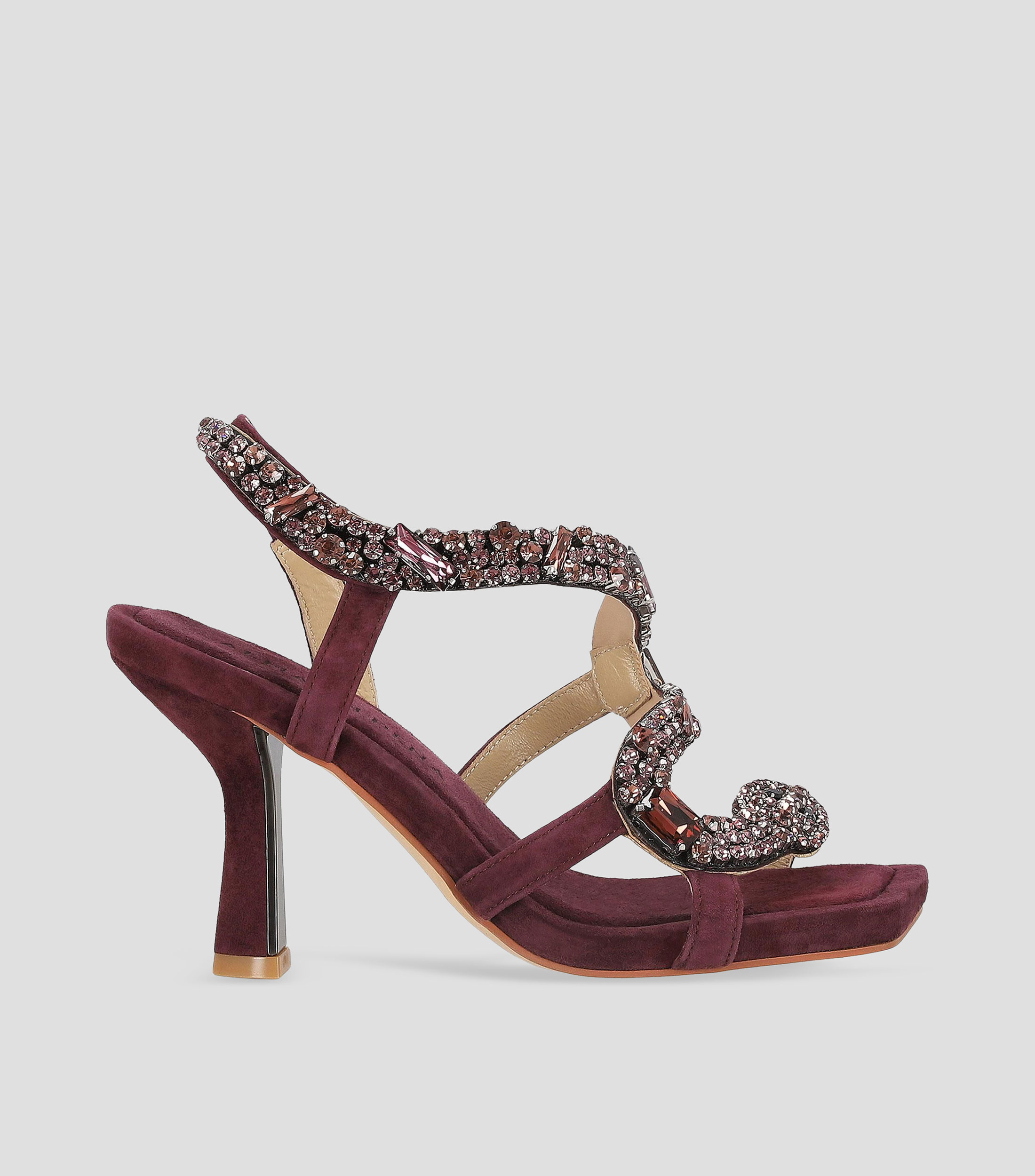 Sandalias con tacón alto de aguja Mujer