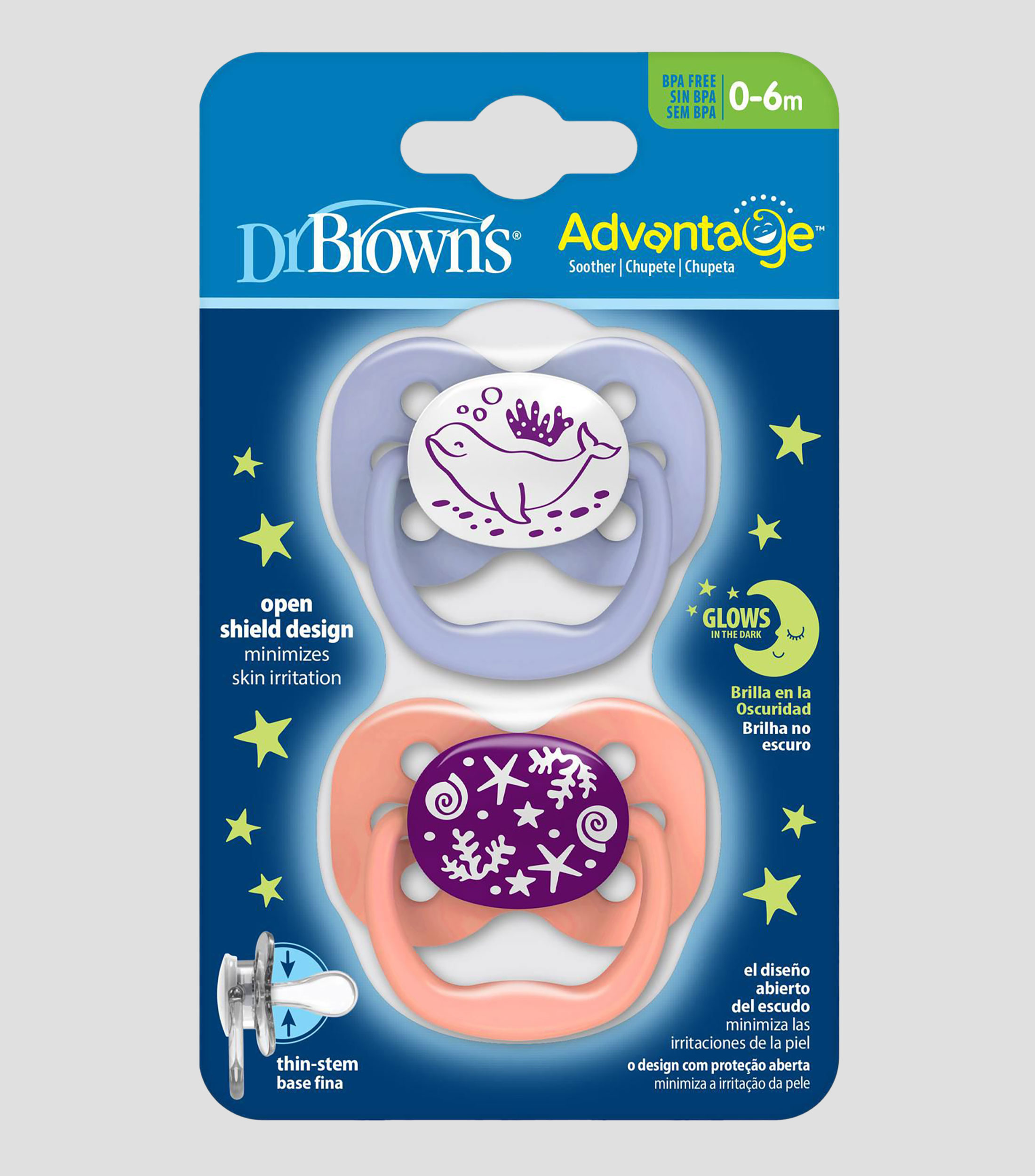 Set de 2 Chupones Advantage 0-6 meses