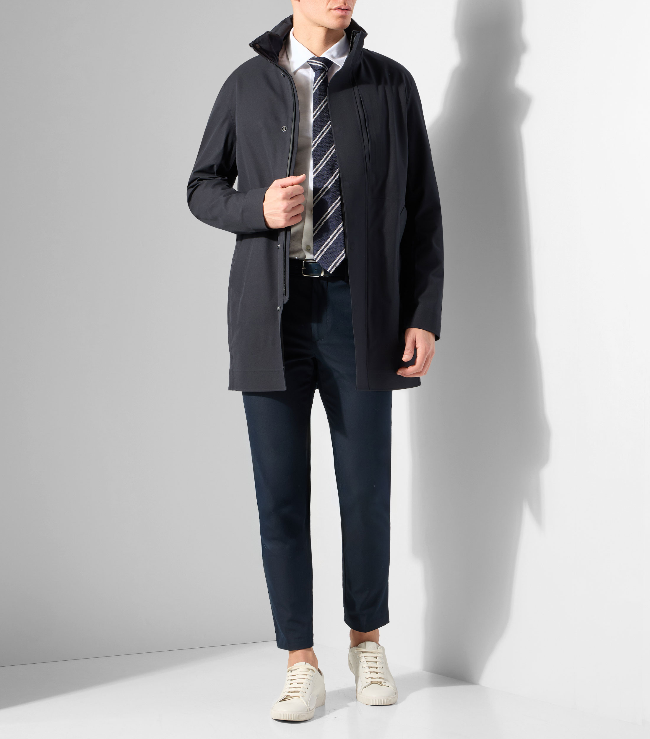 Camisa lisa con manga larga Hombre