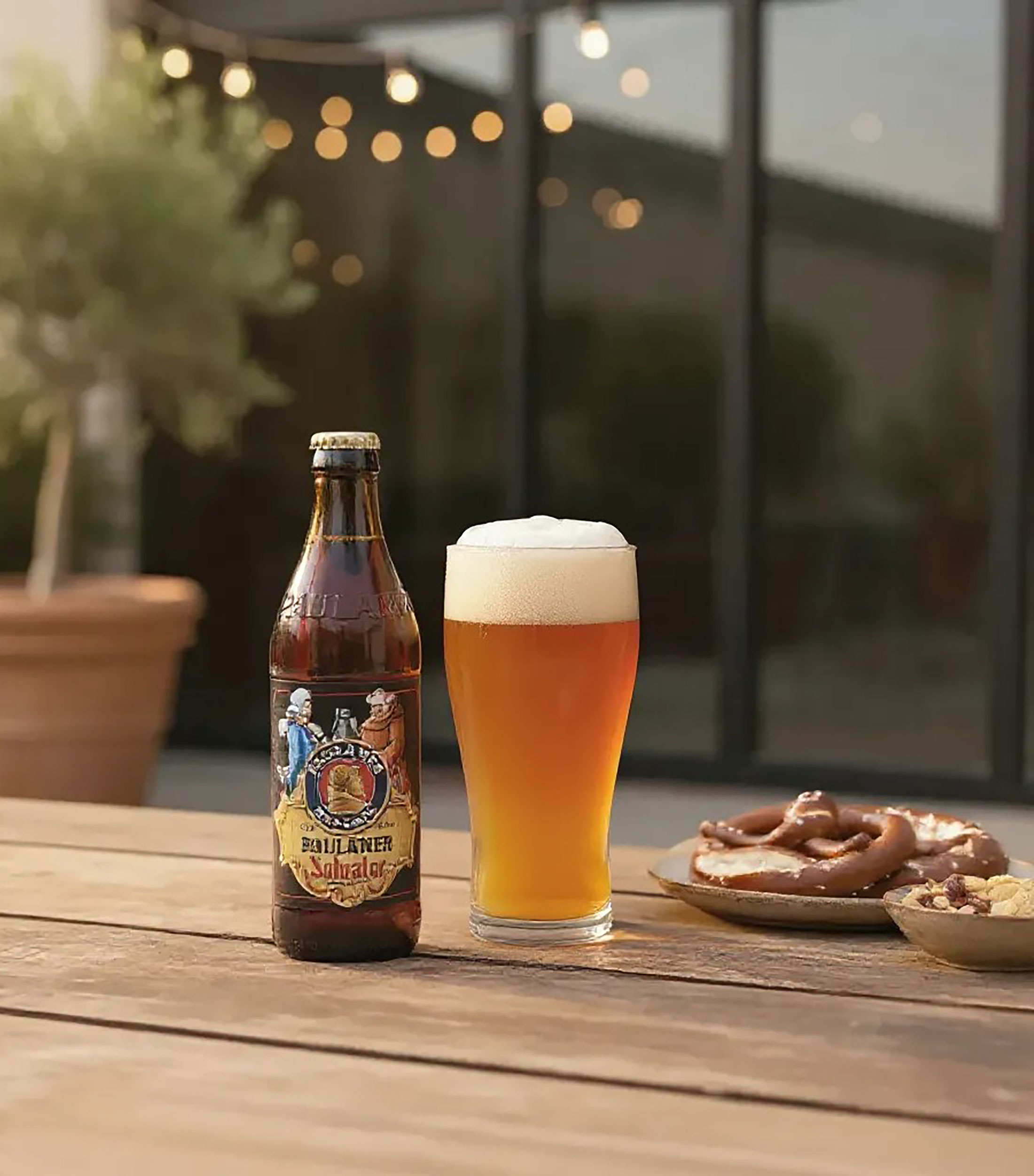 Cerveza obscura Paulaner Salvator, 330 ml