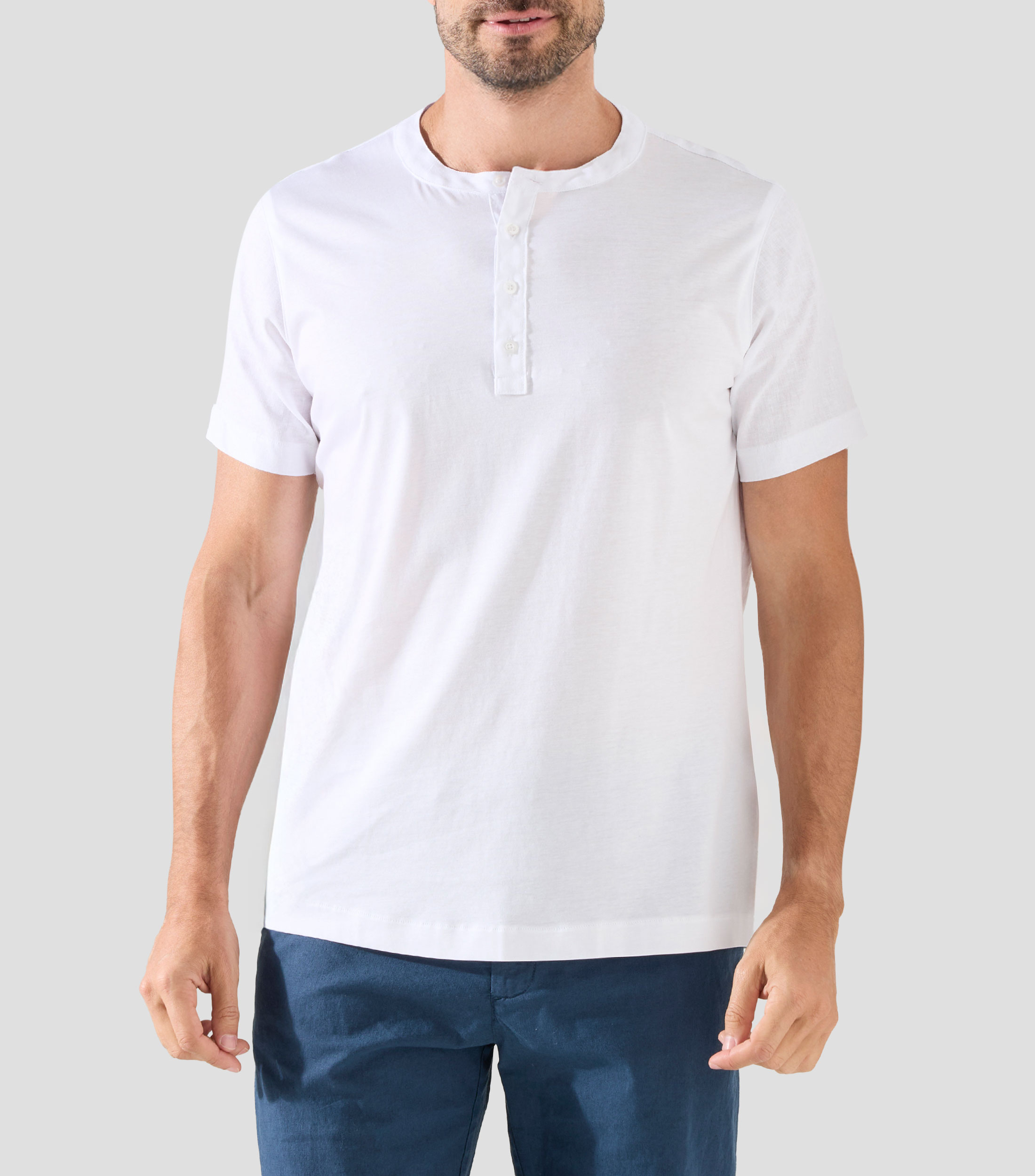 Playera cuello redondo manga corta lisa Hombre