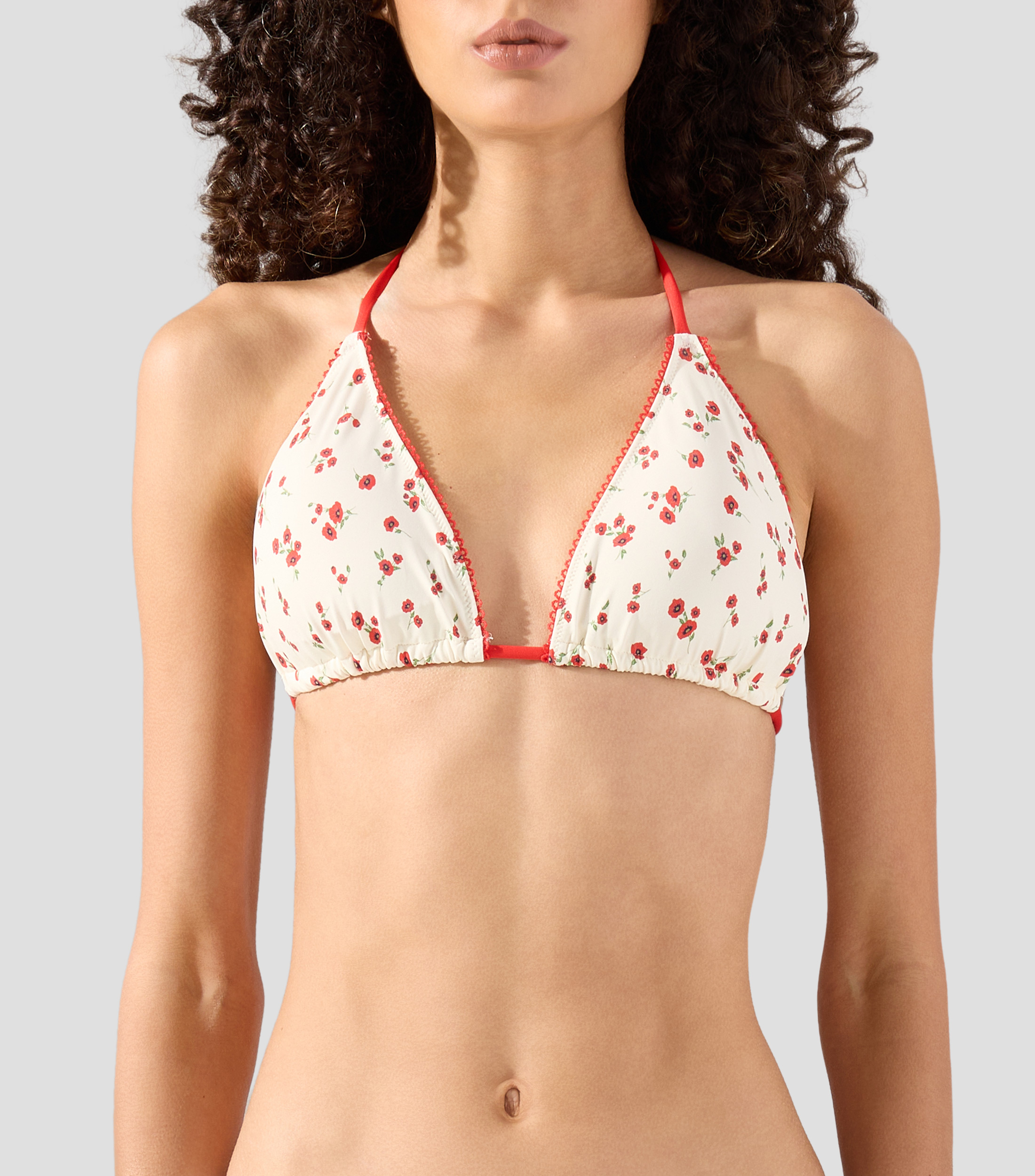 Bikini top con estampado Mujer