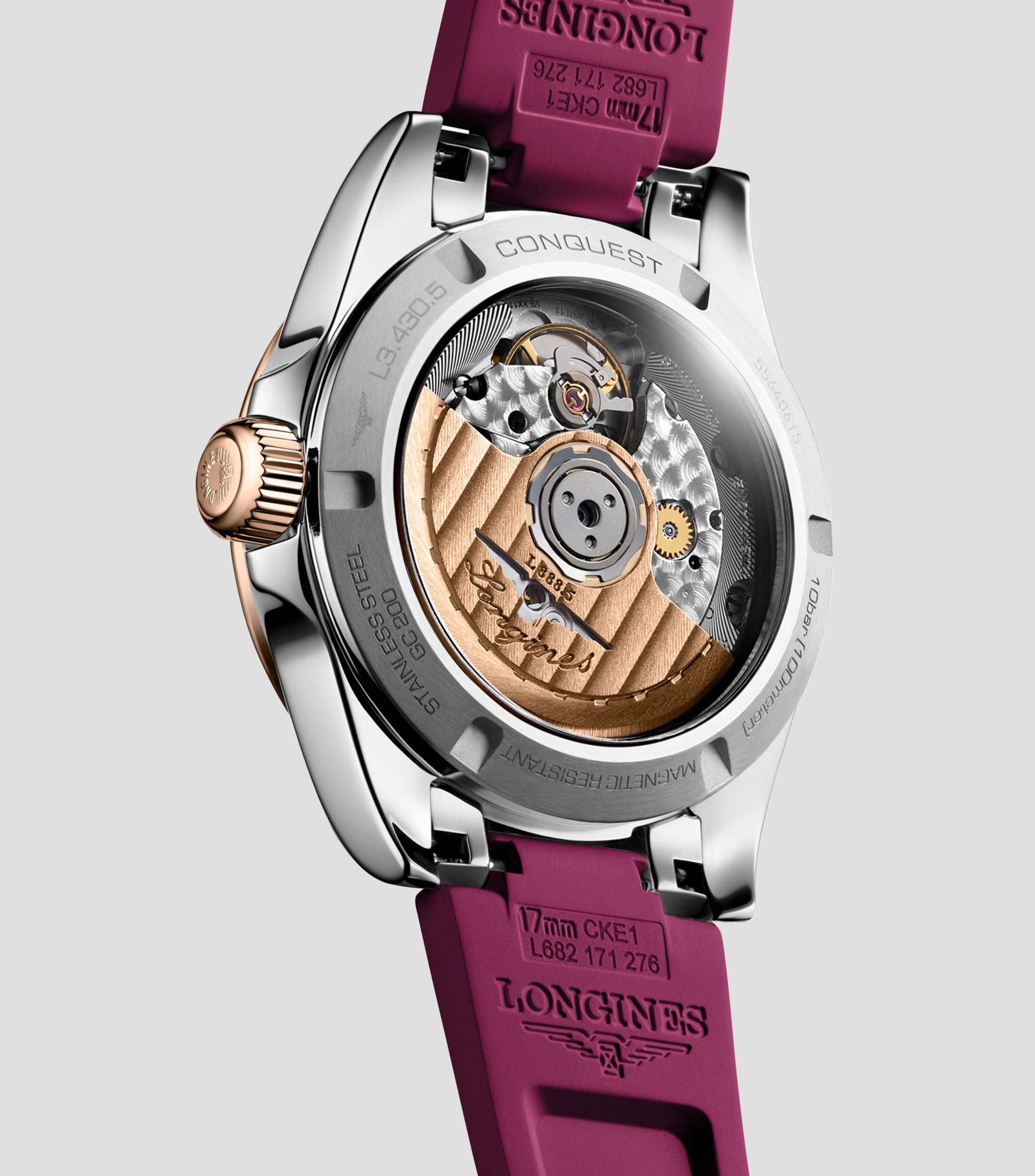 Reloj para mujer Conquest De Vestir, Plateada, Oro rosa