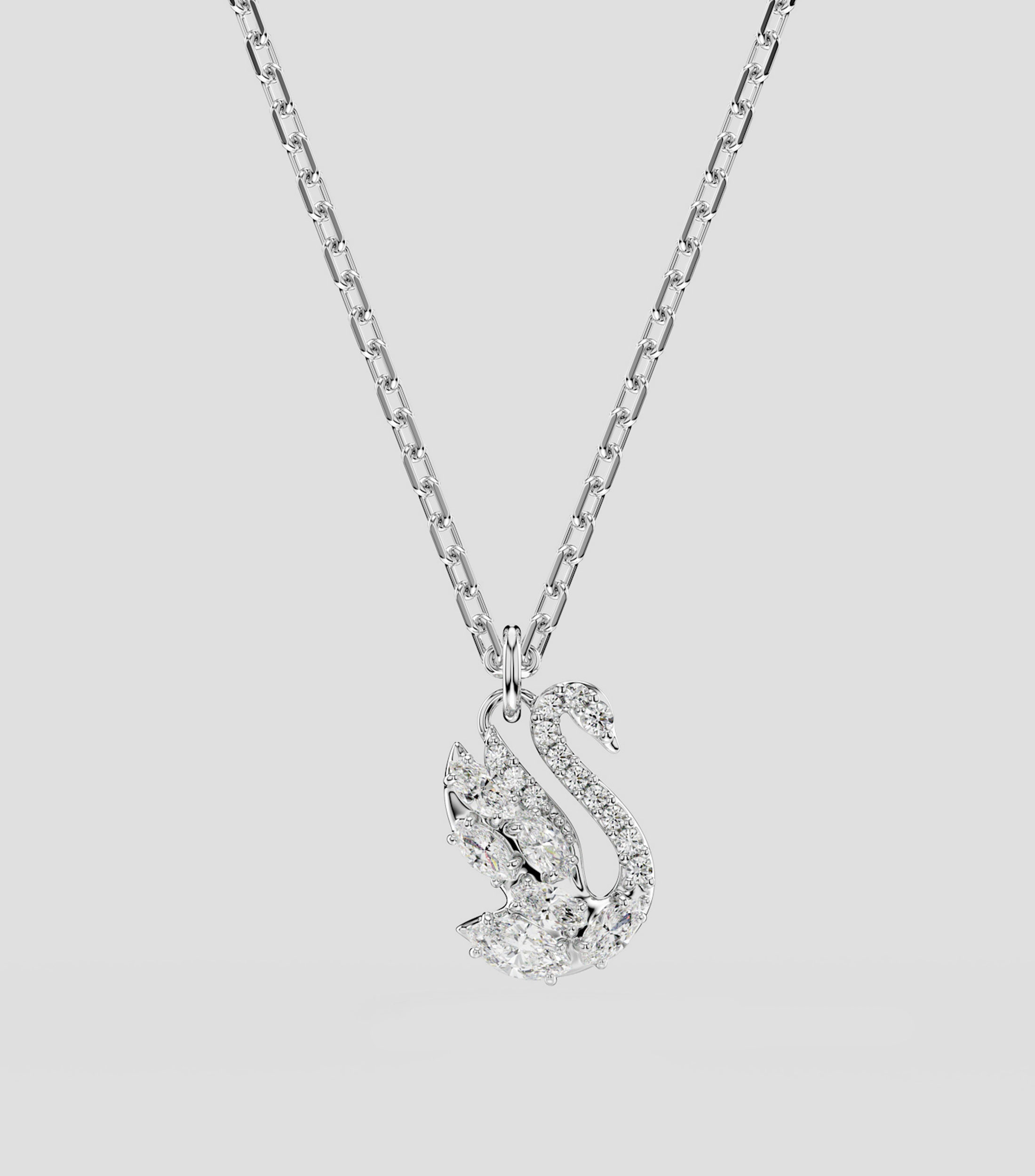 Collar con cisne con cristales pavé Swan Mujer