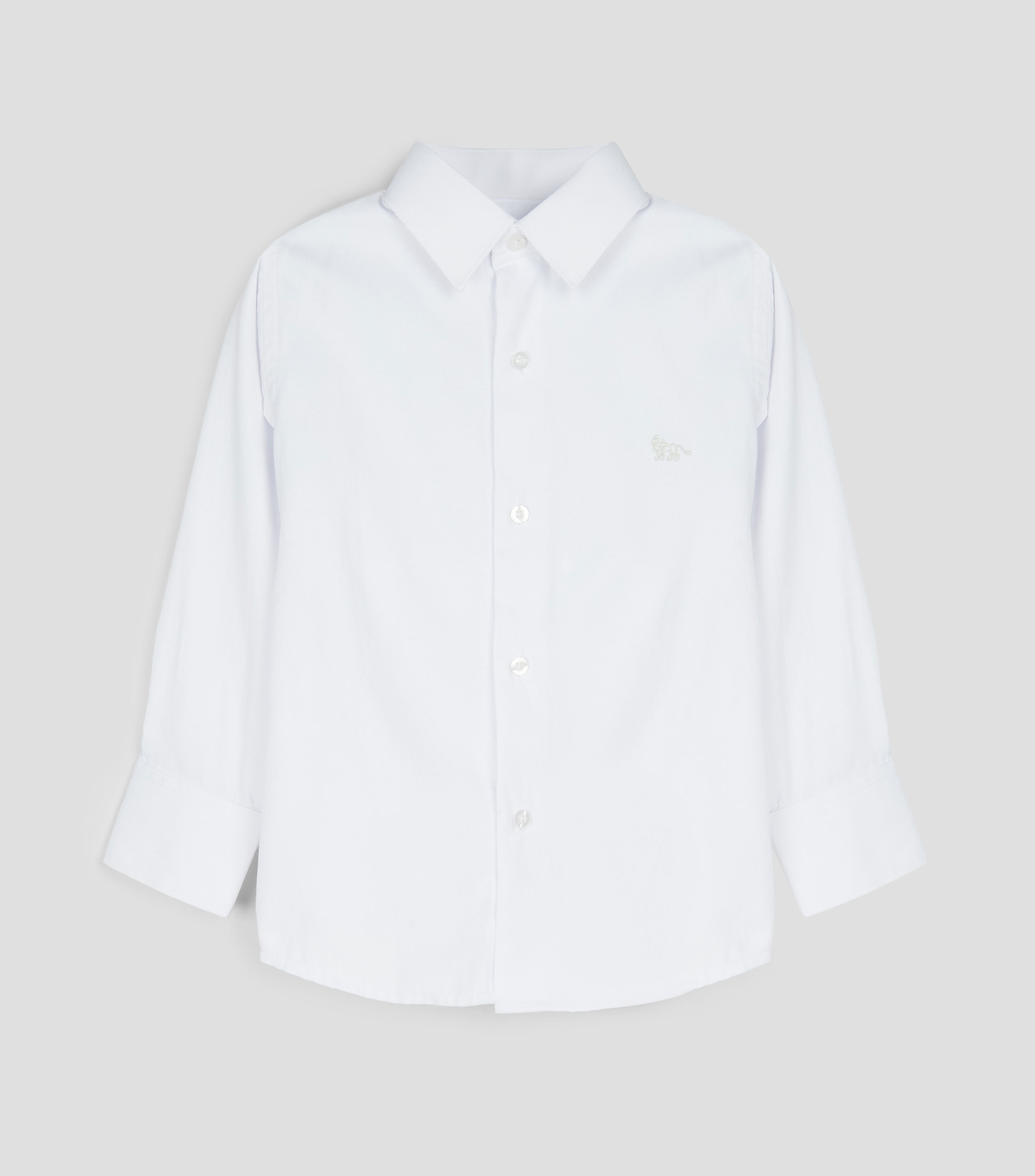 Camisa de vestir lisa con manga larga Niño