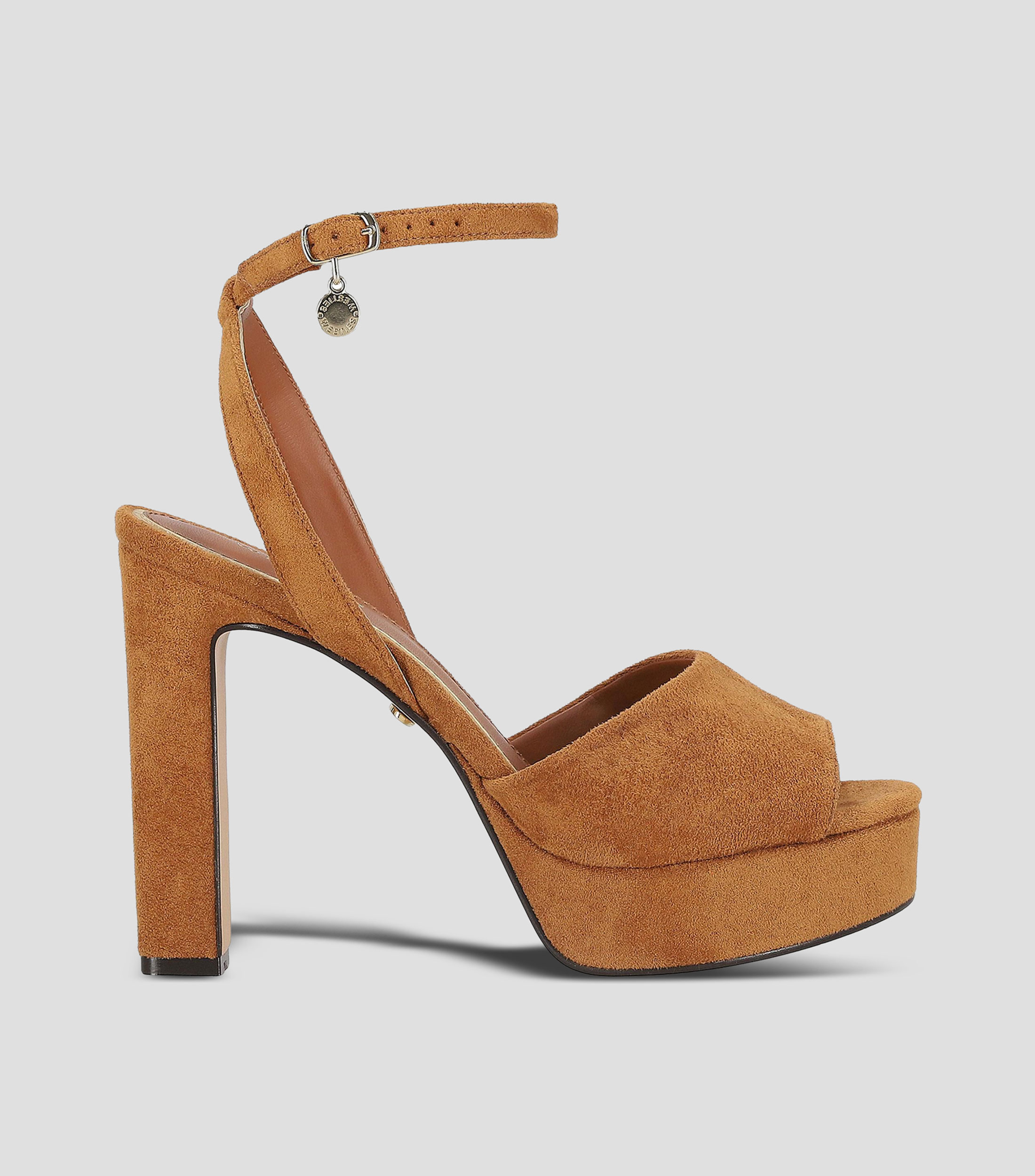 Sandalias casuales de tacón alto ancho lisas Mujer