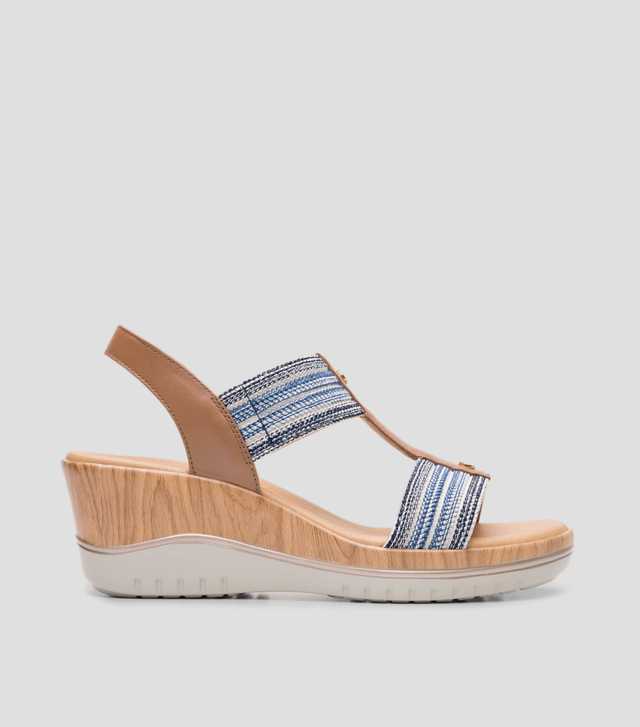 Sandalias con tacón medio de cuña Emily Mujer