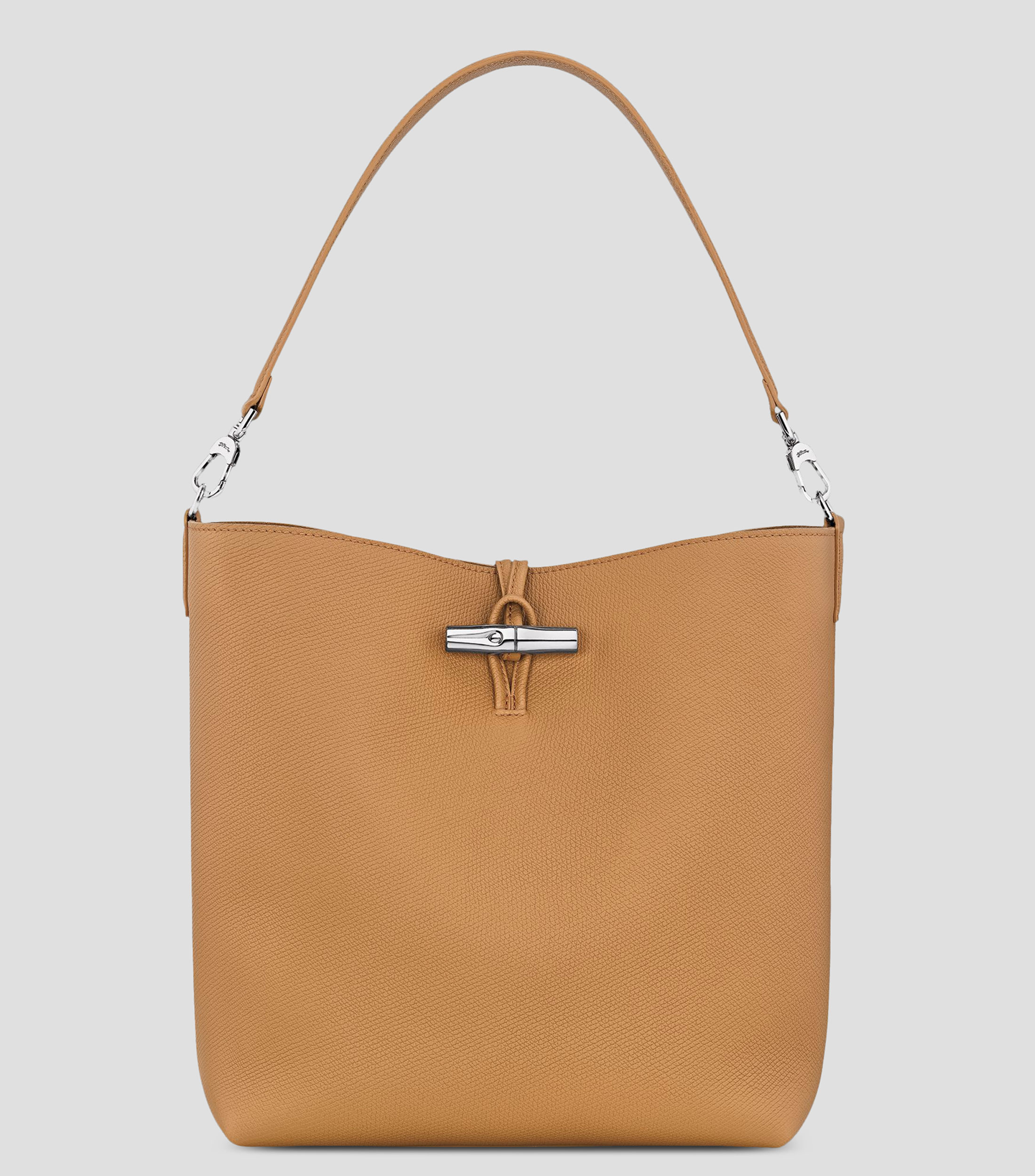 Bolsa Hobo Le Roseau M en piel cafe Mujer
