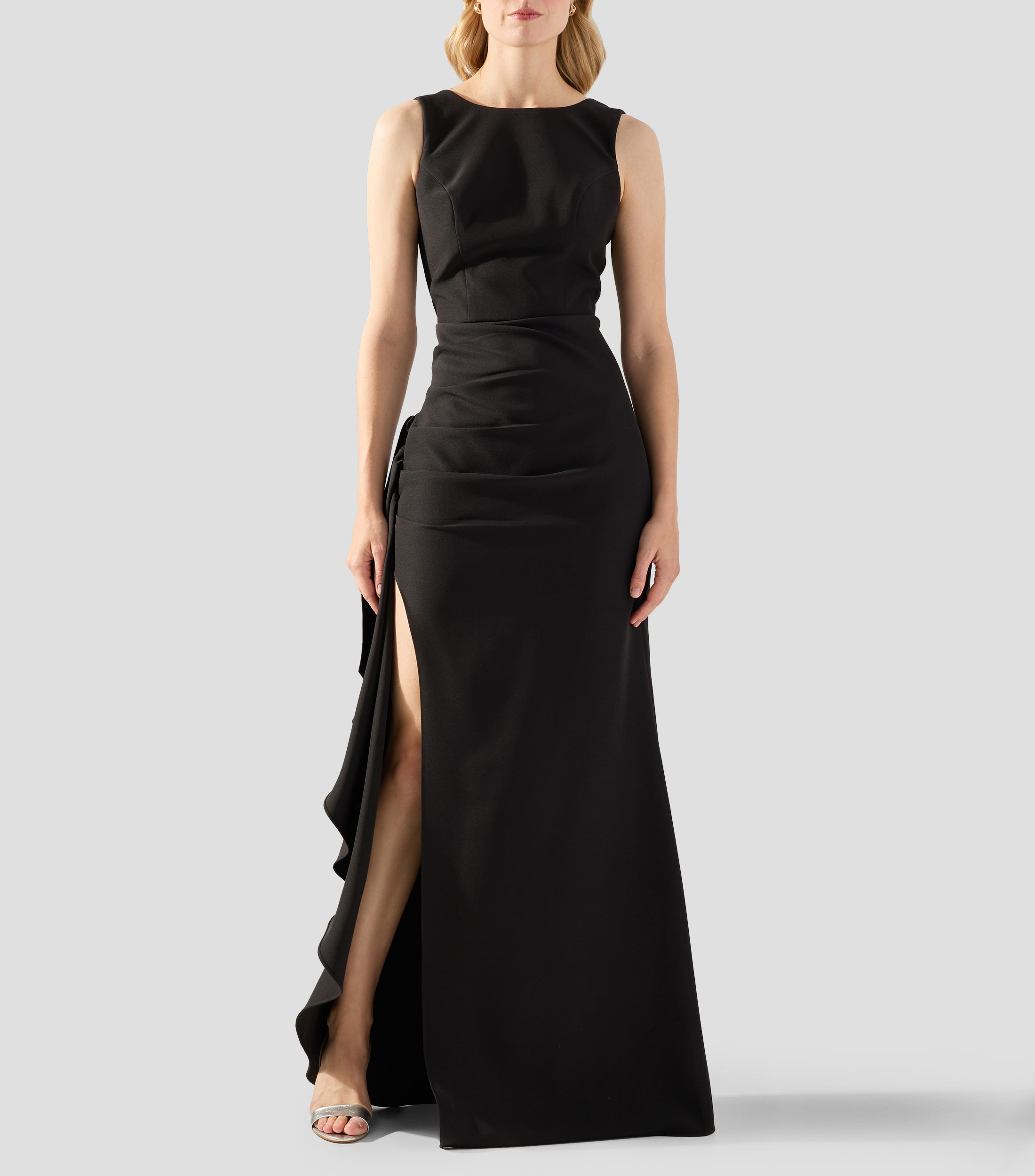 Vestido de fiesta largo liso Mujer