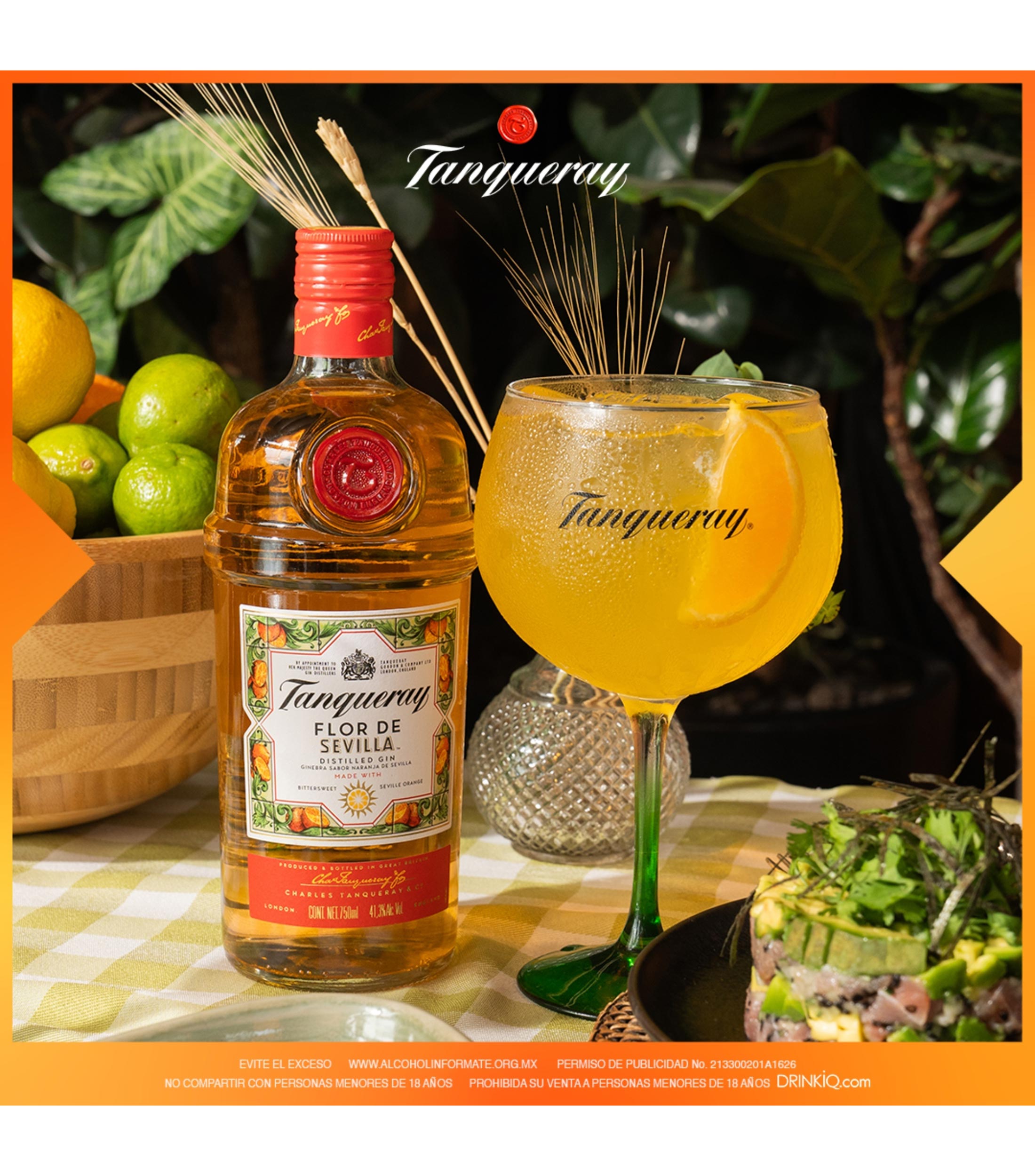 Ginebra Tanqueray Flor de Sevilla Cítrica, 750 ml