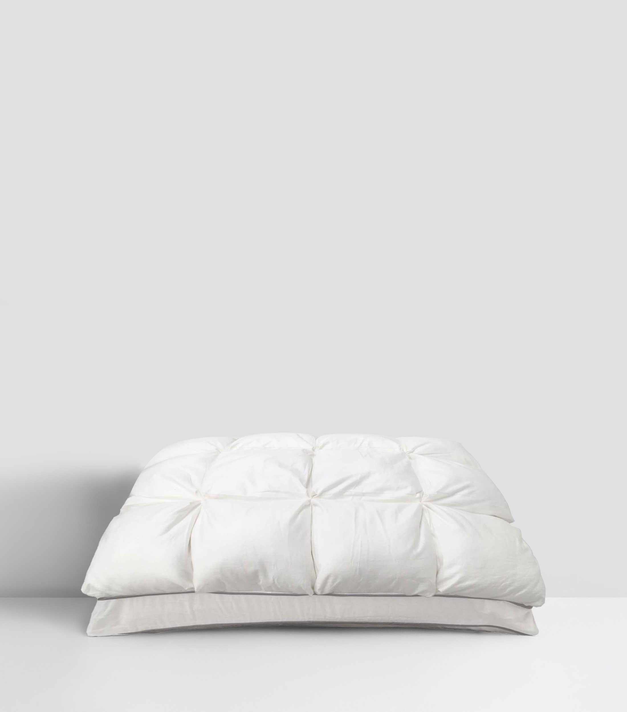 Almohada Estándar Pillow Top Memory Foam Suave Squares Blanca