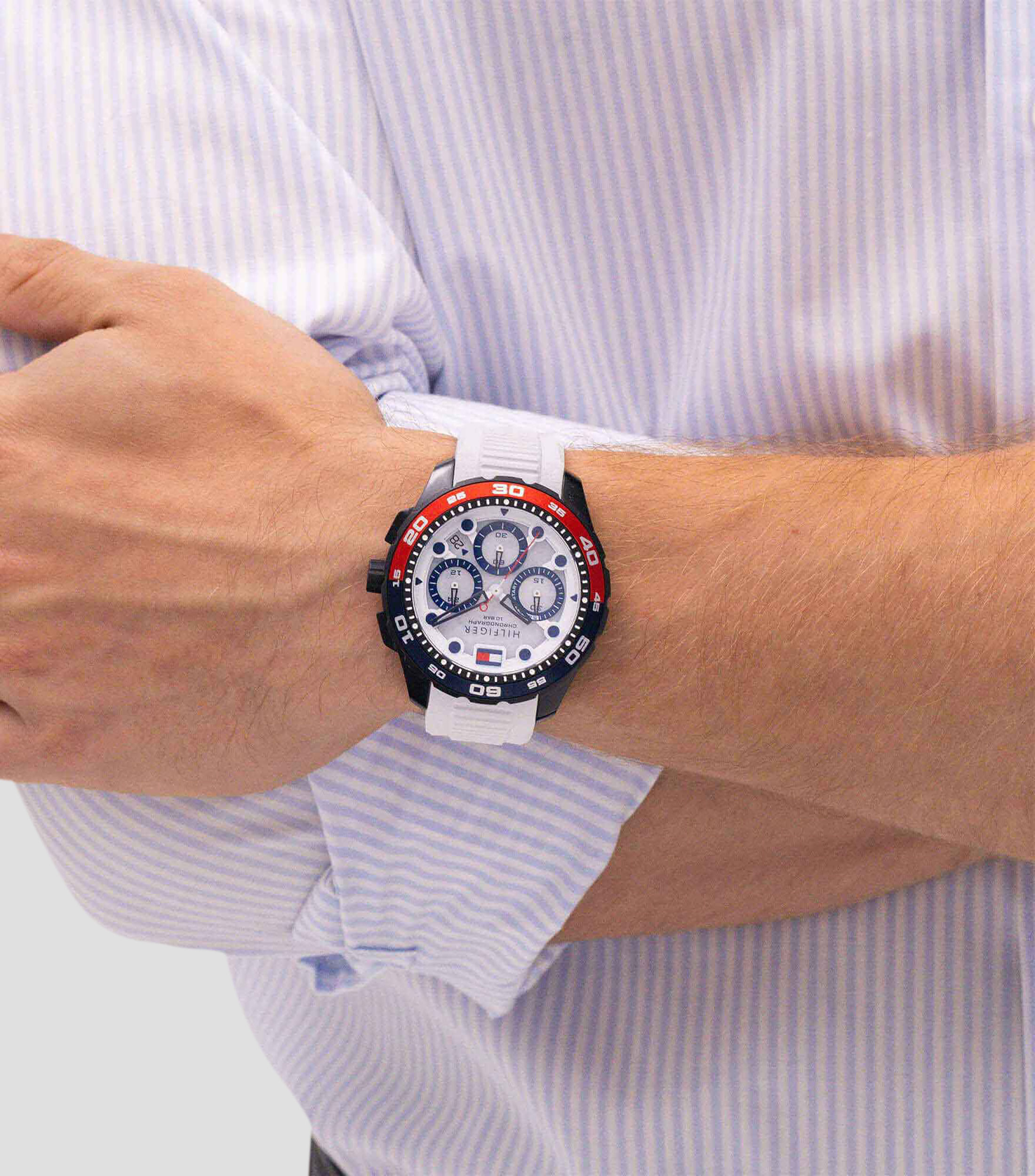 Reloj para Hombre TH Regatta deportivo negro, azul, rojo