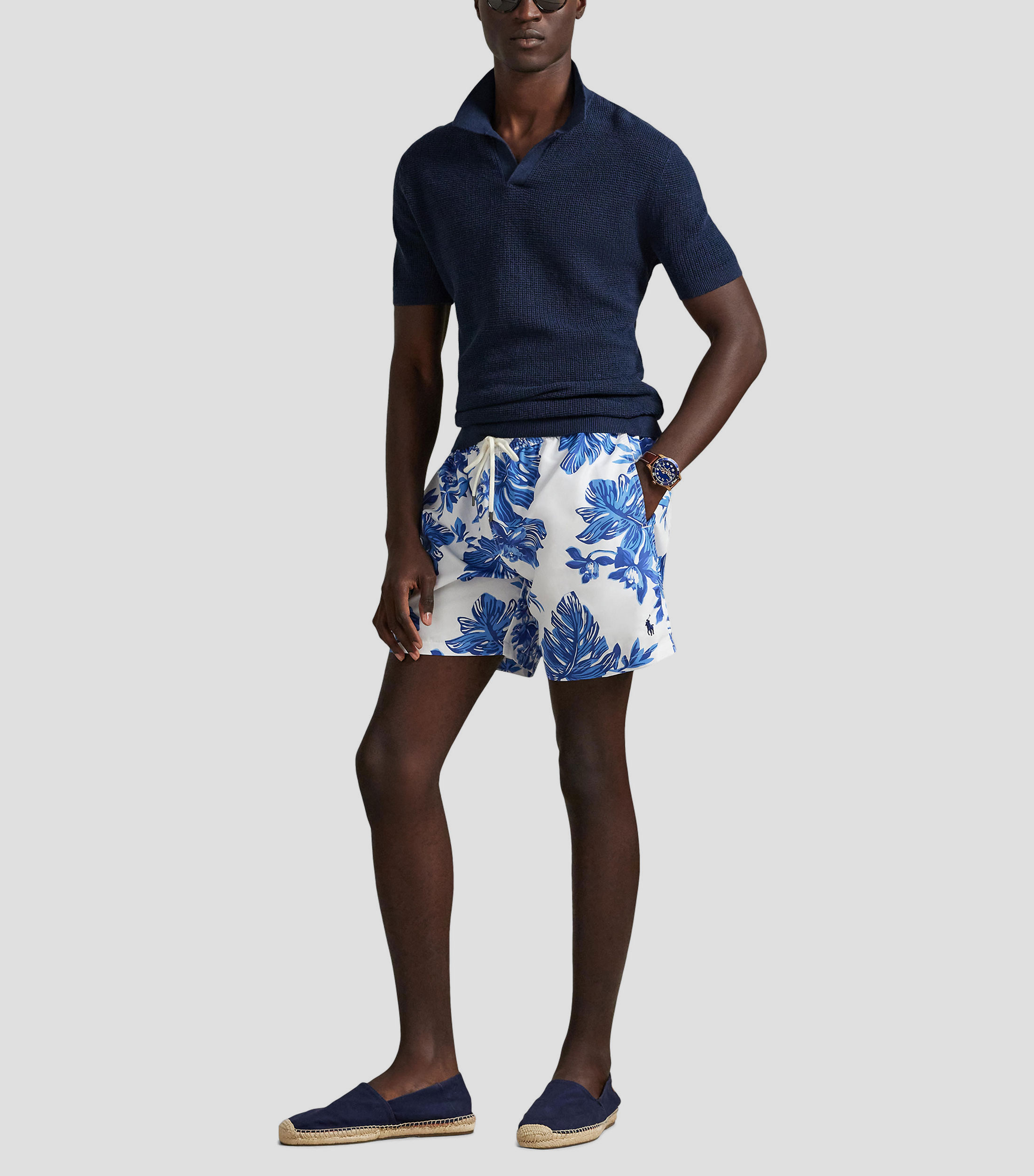 Traje de baño largo estampado Hombre