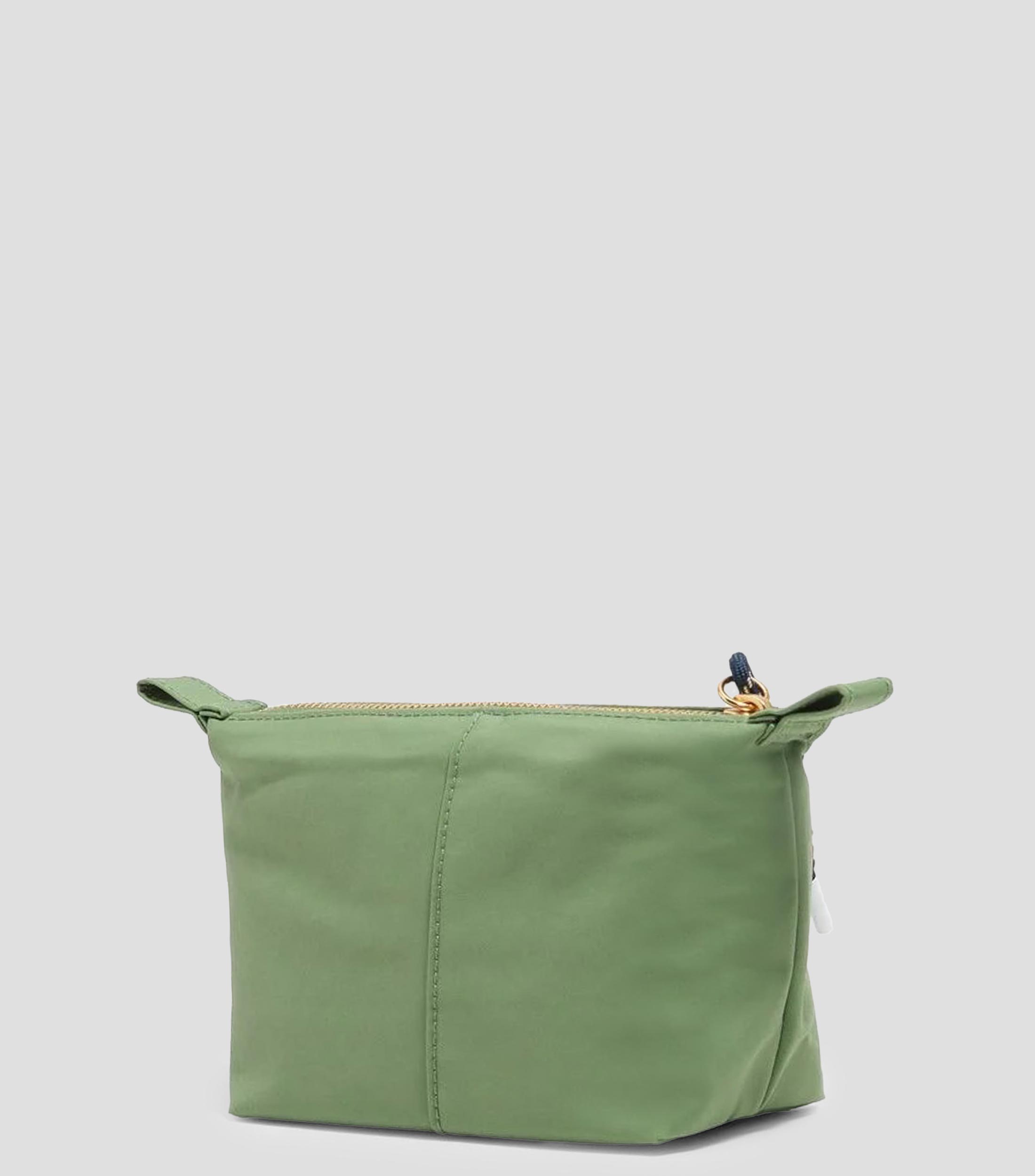 Neceser trapecio nylon verde Mujer