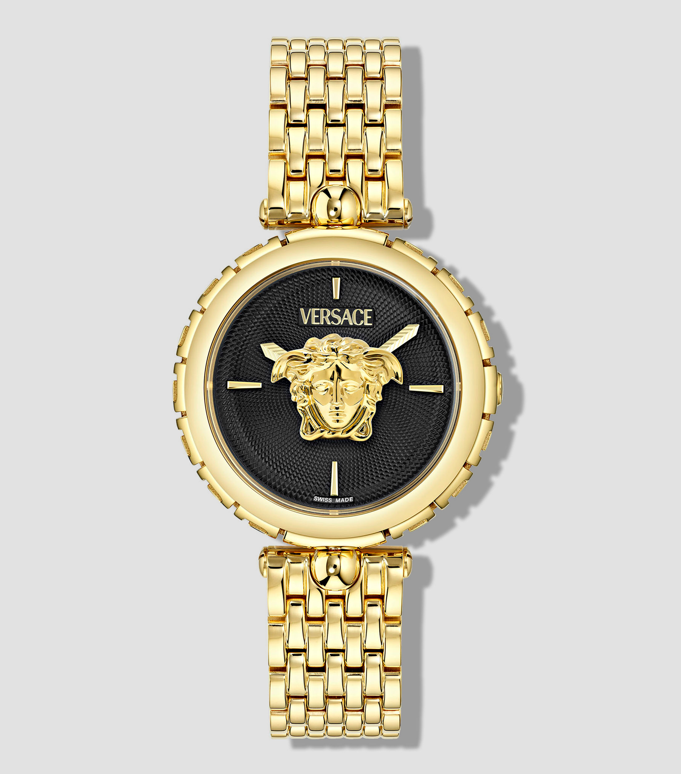 Reloj para Mujer Medusa Heritage de Vestir Negro, Dorado
